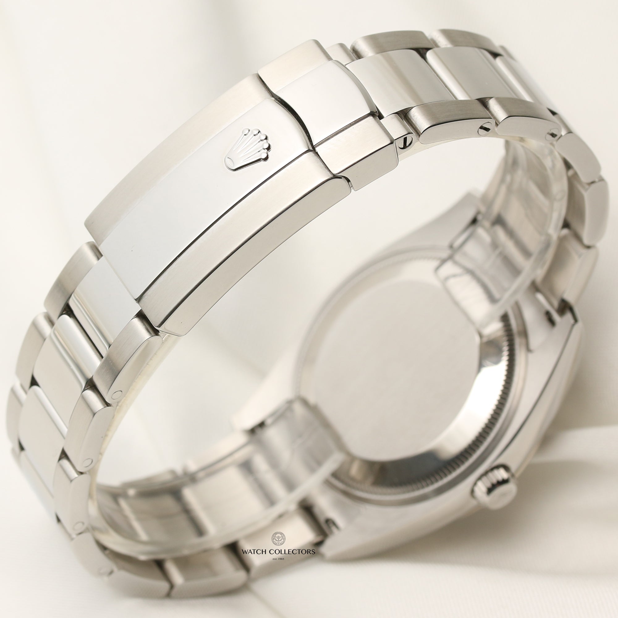 Rolex Date 115234 Stainless Steel & 18K White Gold Bezel Second Hand Watch Collectors 6