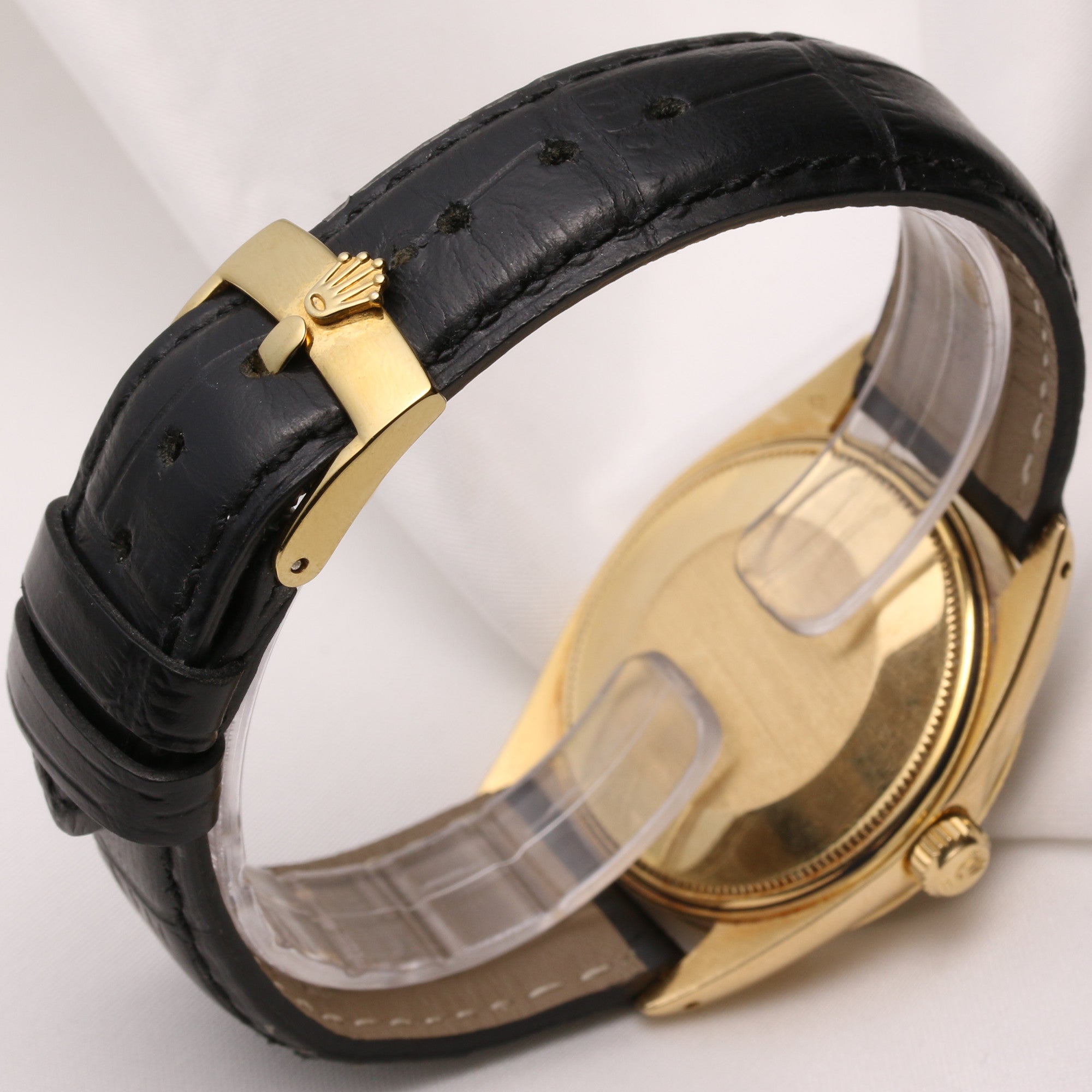 Rolex Date 1503 18K Yellow Gold Grey Dial Second Hand Watch Collectors 5