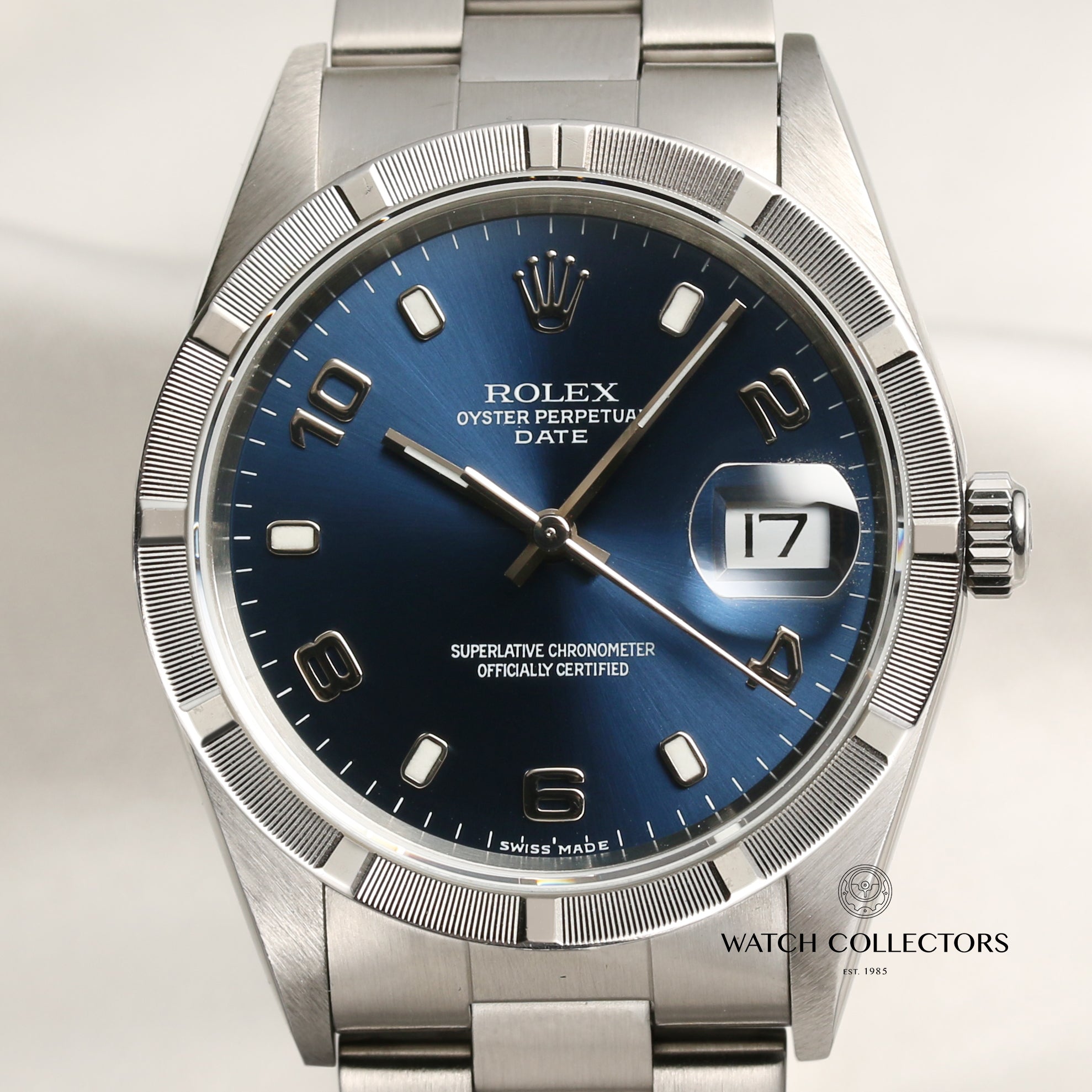 Rolex Date 15200 Stainless Steel Blue Dial Second Hand Watch Collectors 2