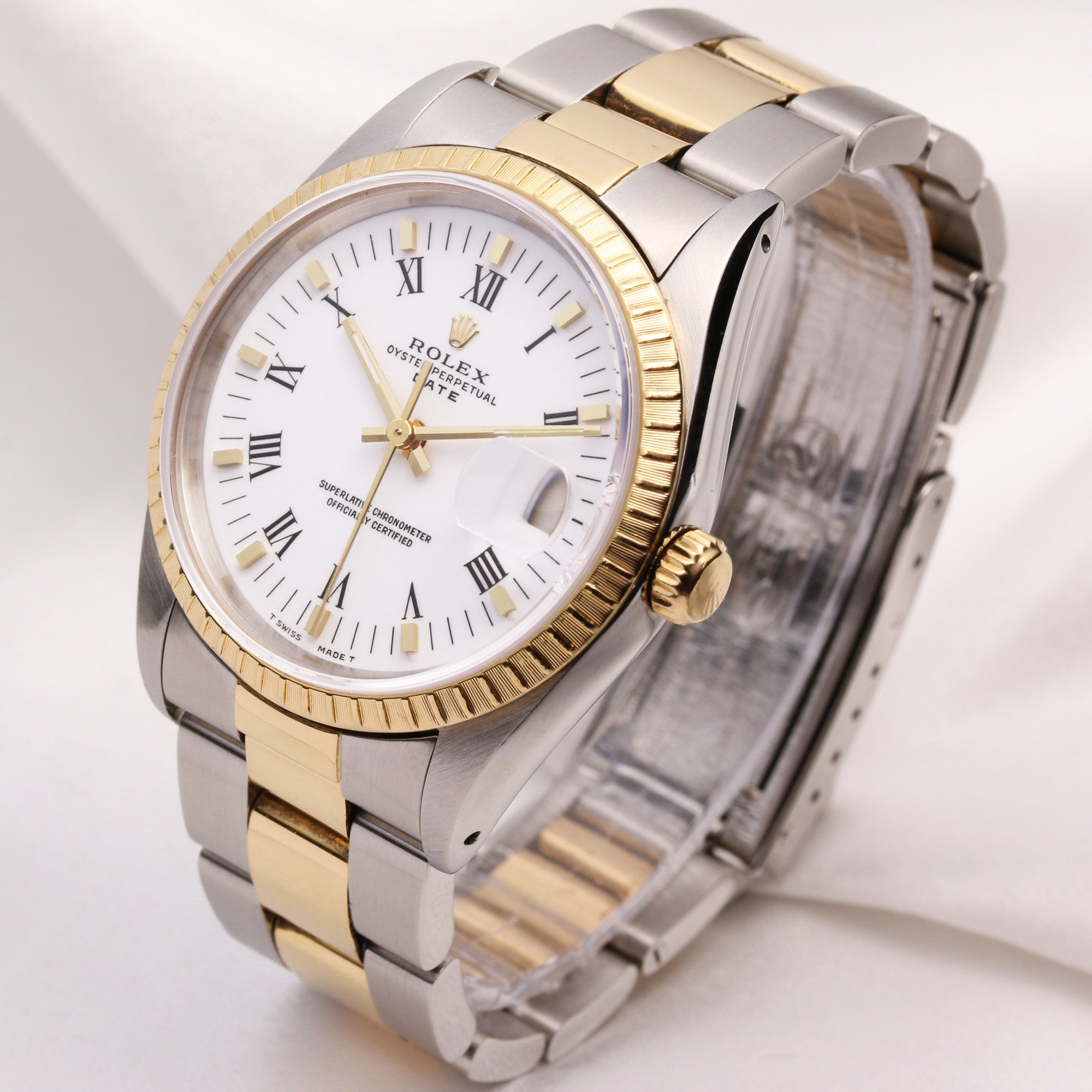 Rolex Date 15223 Steel & Gold White Dial Second Hand Watch Collectors 1 (3)