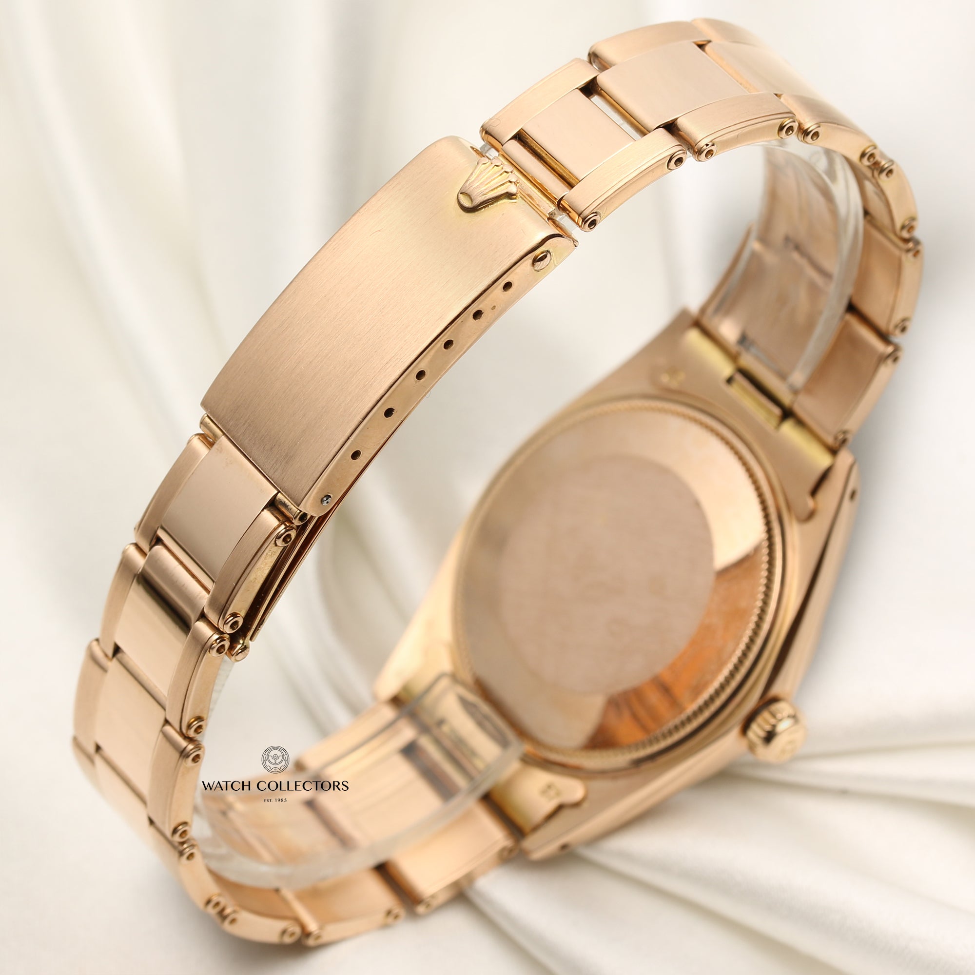 Rolex Date 18K Rose Gold Second Hand Watch Collectors 7