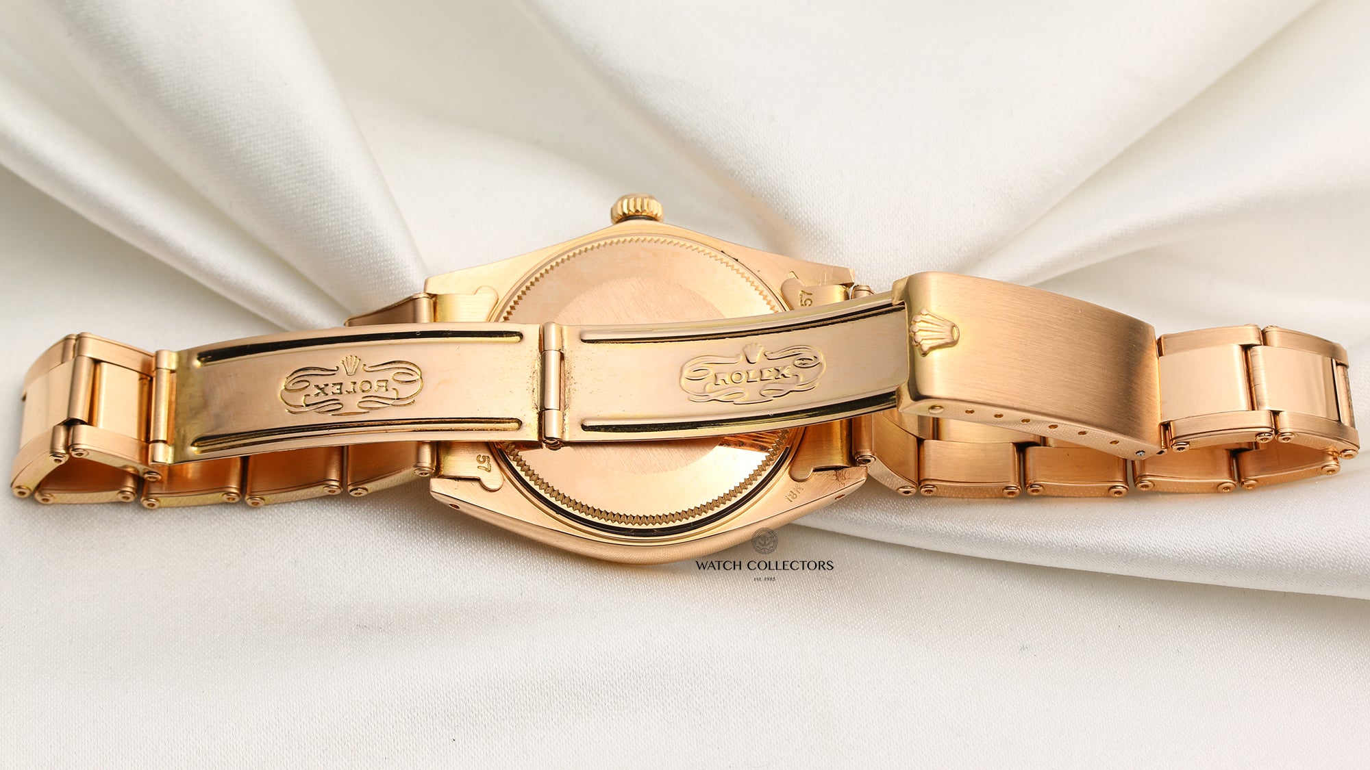 Rolex Date 18K Rose Gold Second Hand Watch Collectors 8