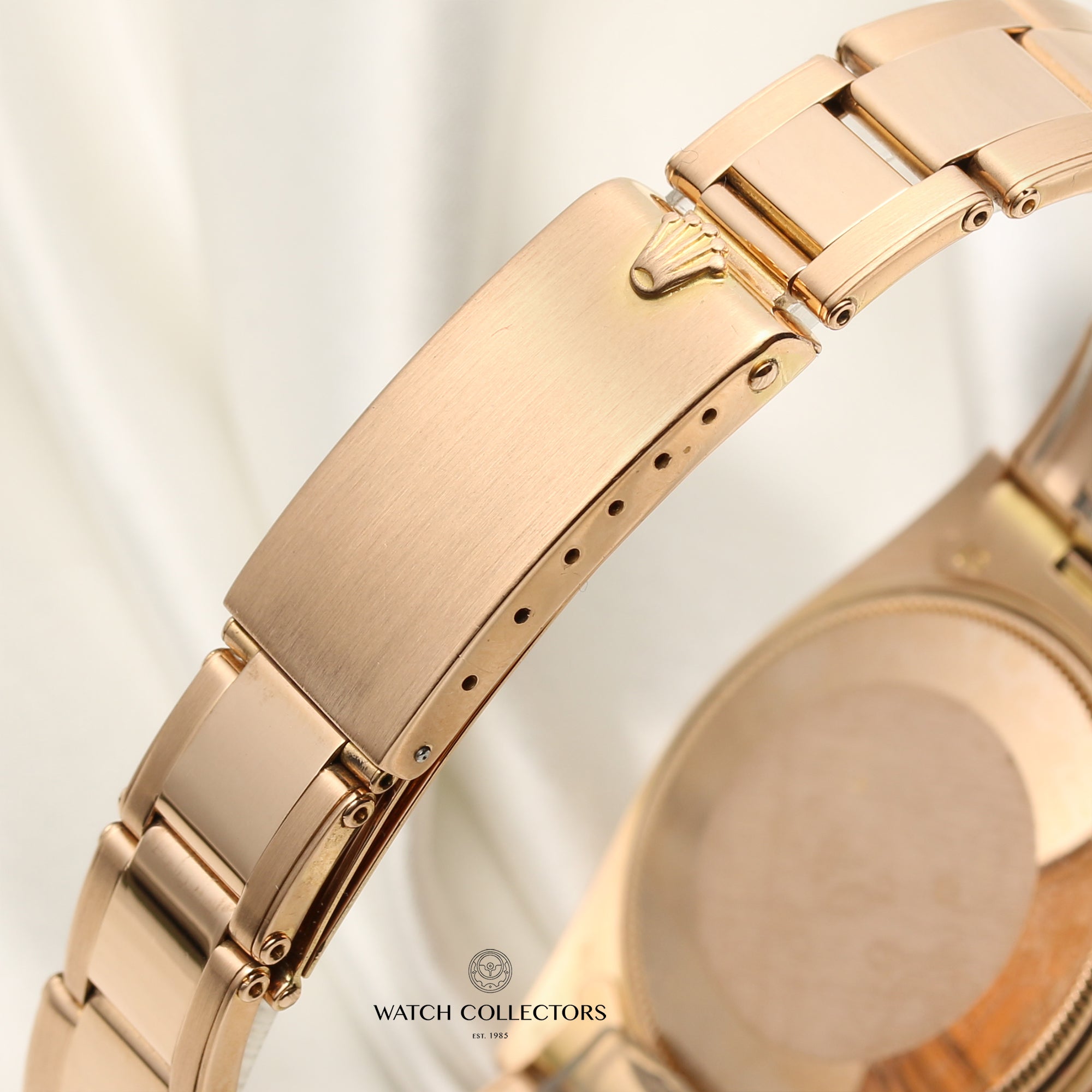 Rolex Date 18K Rose Gold Second Hand Watch Collectors 9