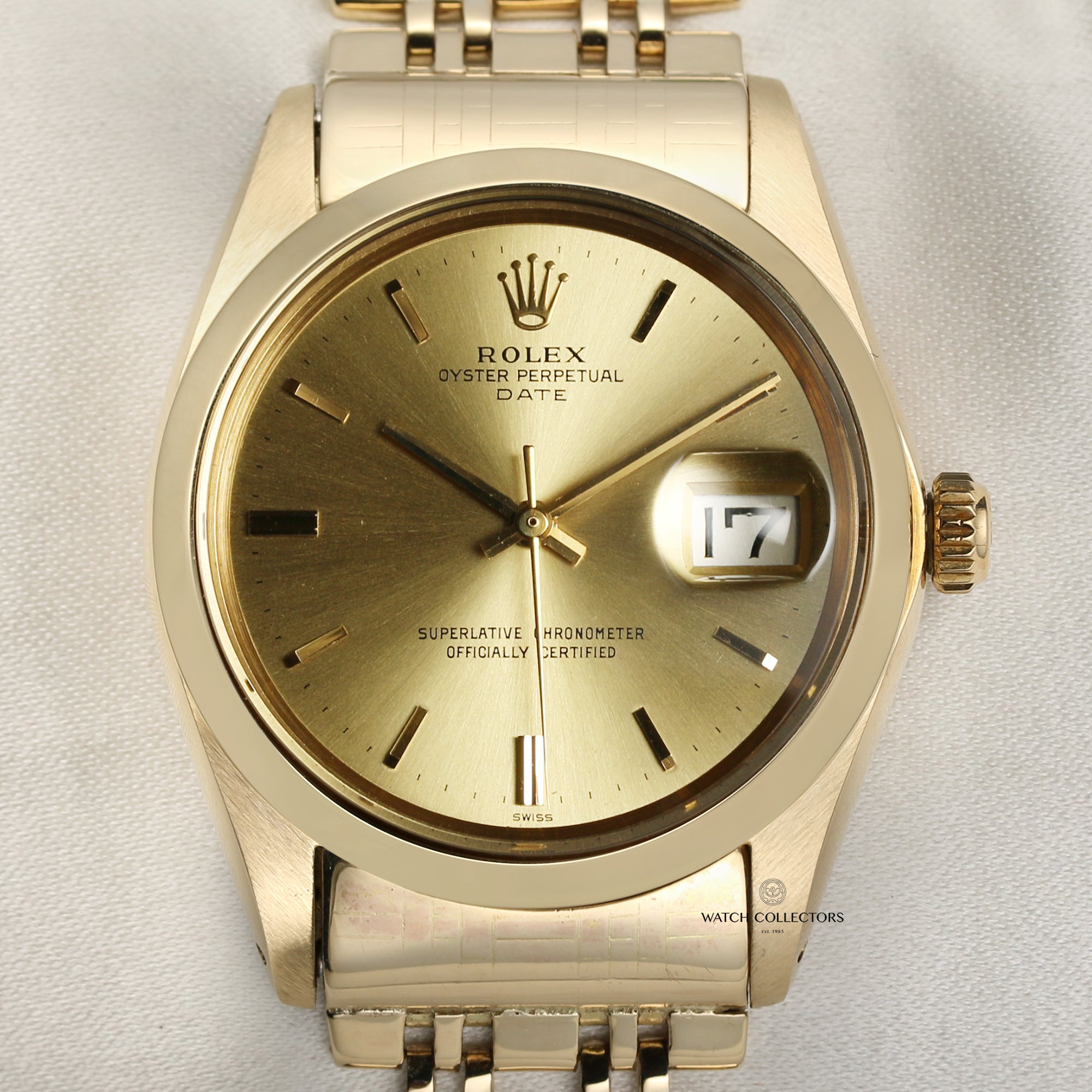 Rolex Date 18K Yellow Gold Second Hand Watch Collectors 2