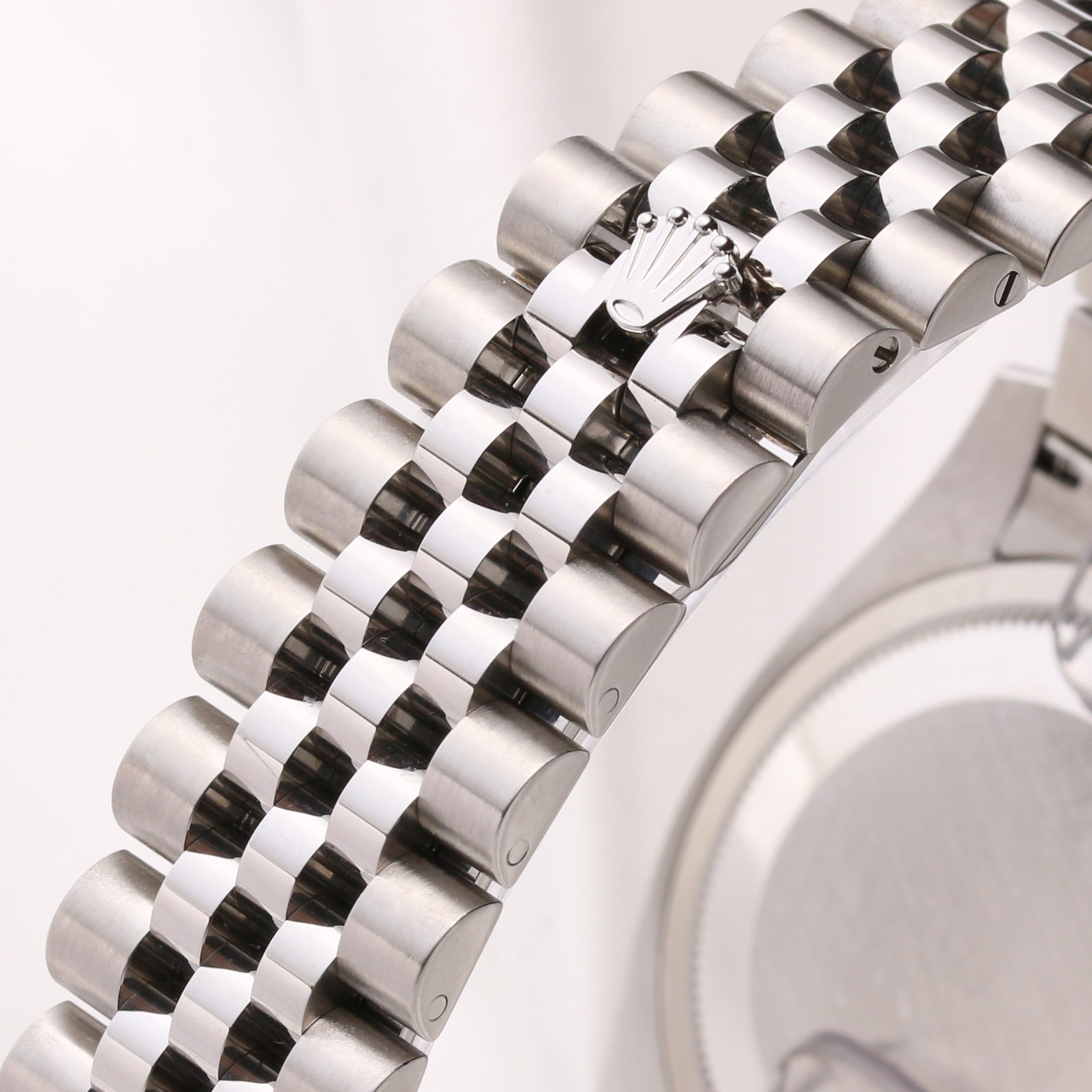 Rolex Date Just 116234 Stainless Steel 18K White Gold Bezel Second Hand Watch Collectors (6)