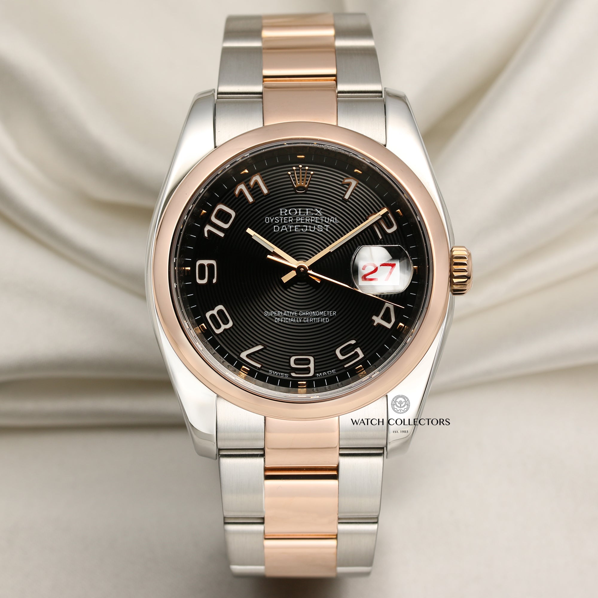 Rolex DateJust 116201 18K Rose Gold Stainless Steel Second Hand Watch Collectors 1