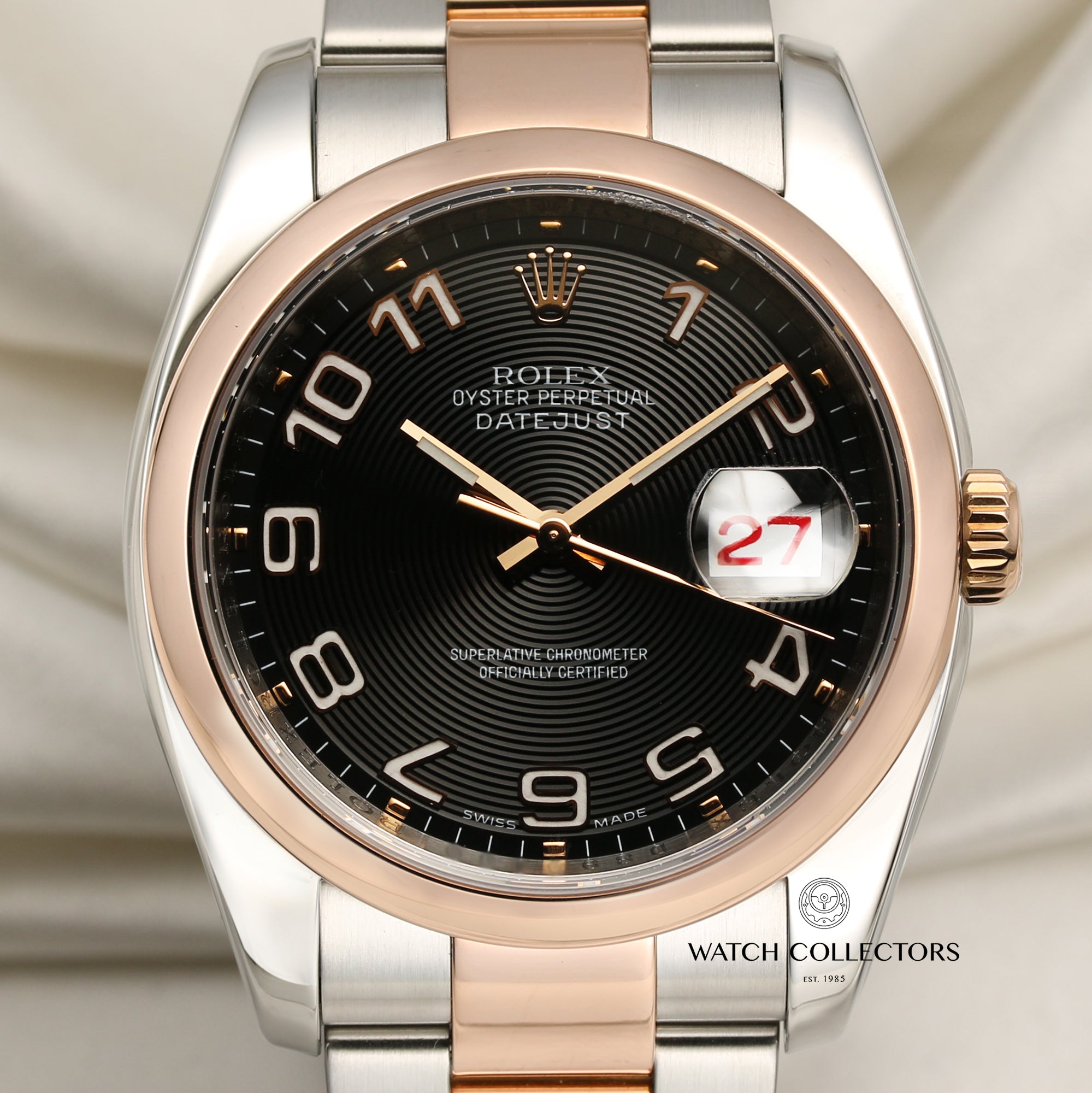 Rolex DateJust 116201 18K Rose Gold Stainless Steel Second Hand Watch Collectors 2