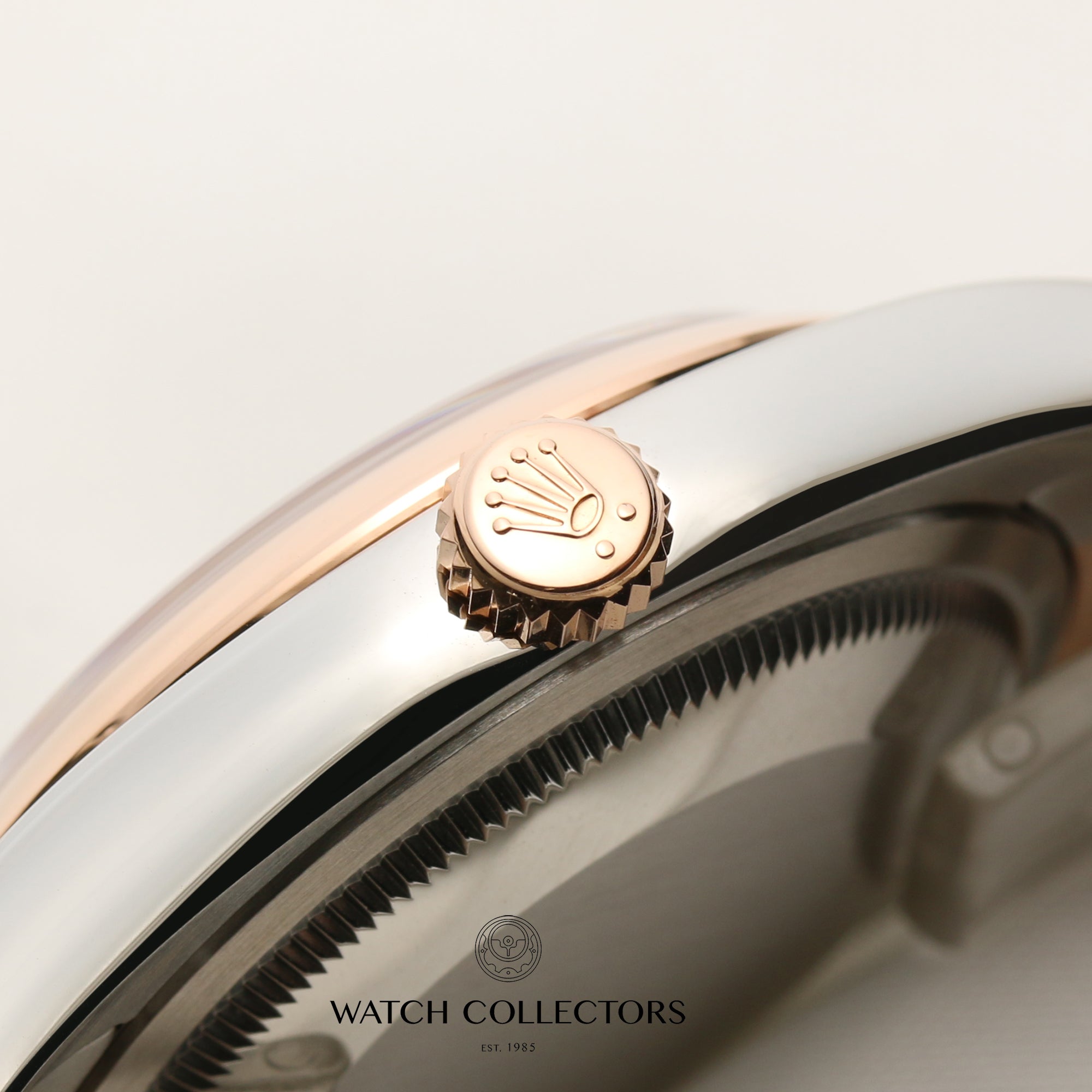 Rolex DateJust 116201 Steel & Rose Gold Chocolate Floral Dial Second Hand Watch Collectors 5