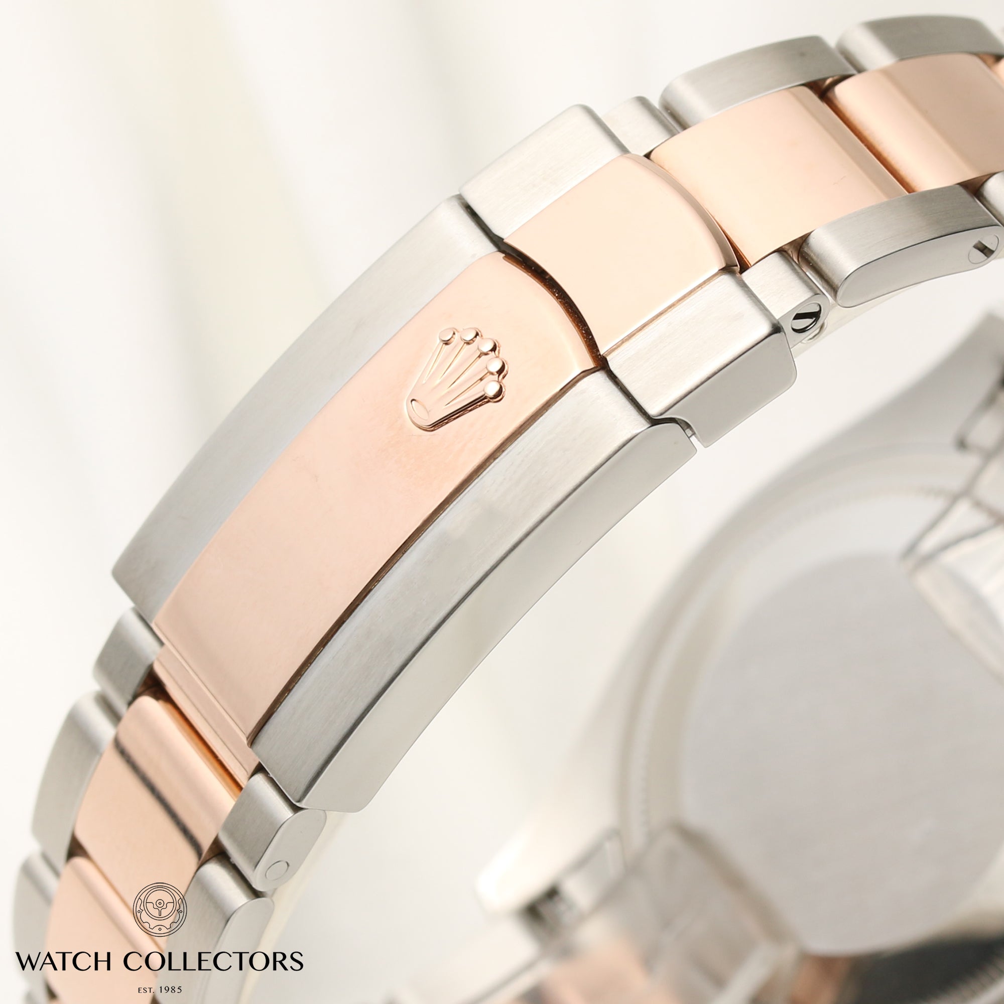 Rolex DateJust 116201 Steel & Rose Gold Chocolate Floral Dial Second Hand Watch Collectors 8