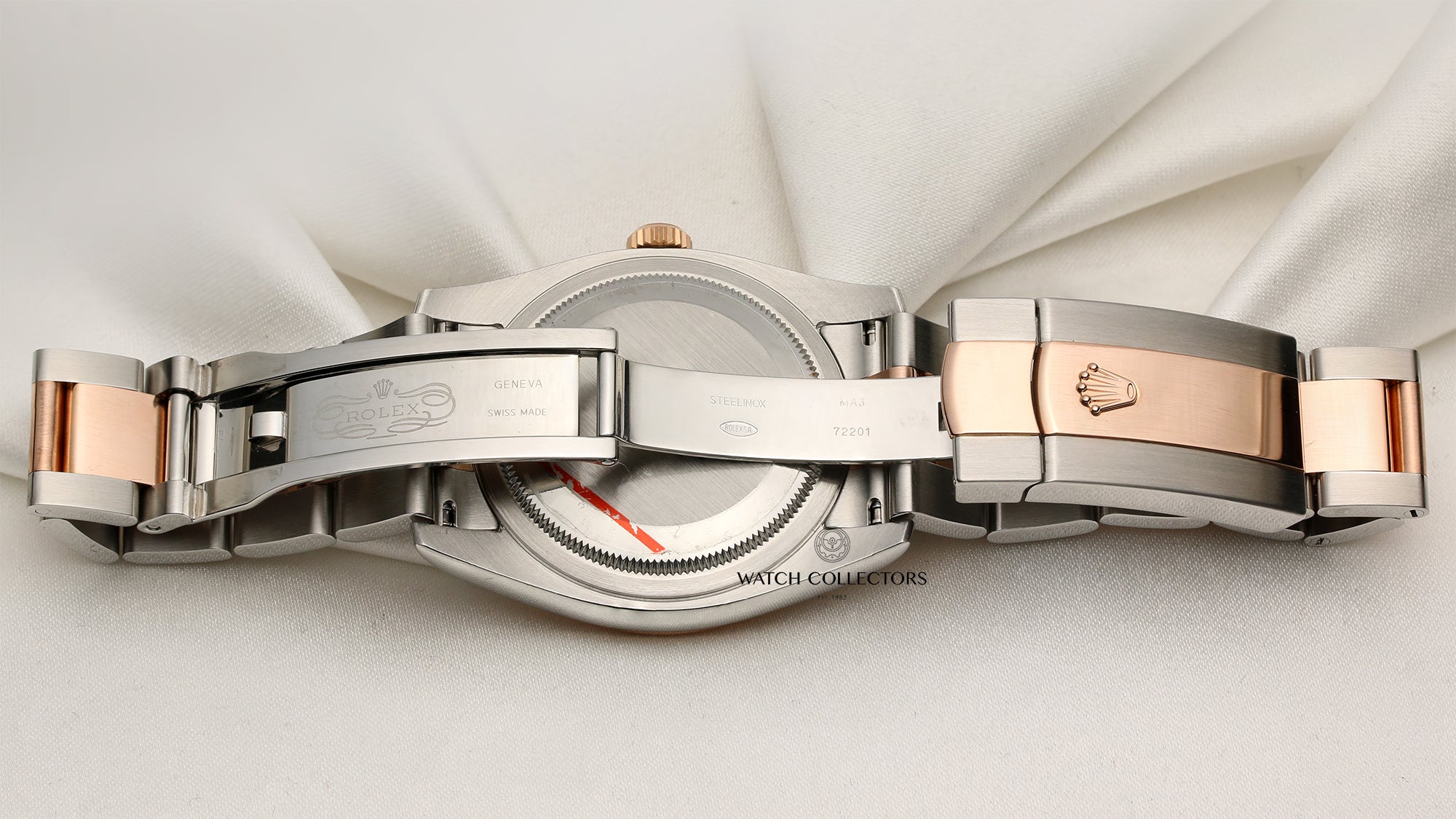 Rolex DateJust 116201 Steel & Rose Gold Diamond Dial Second Hand Watch Collectors 8