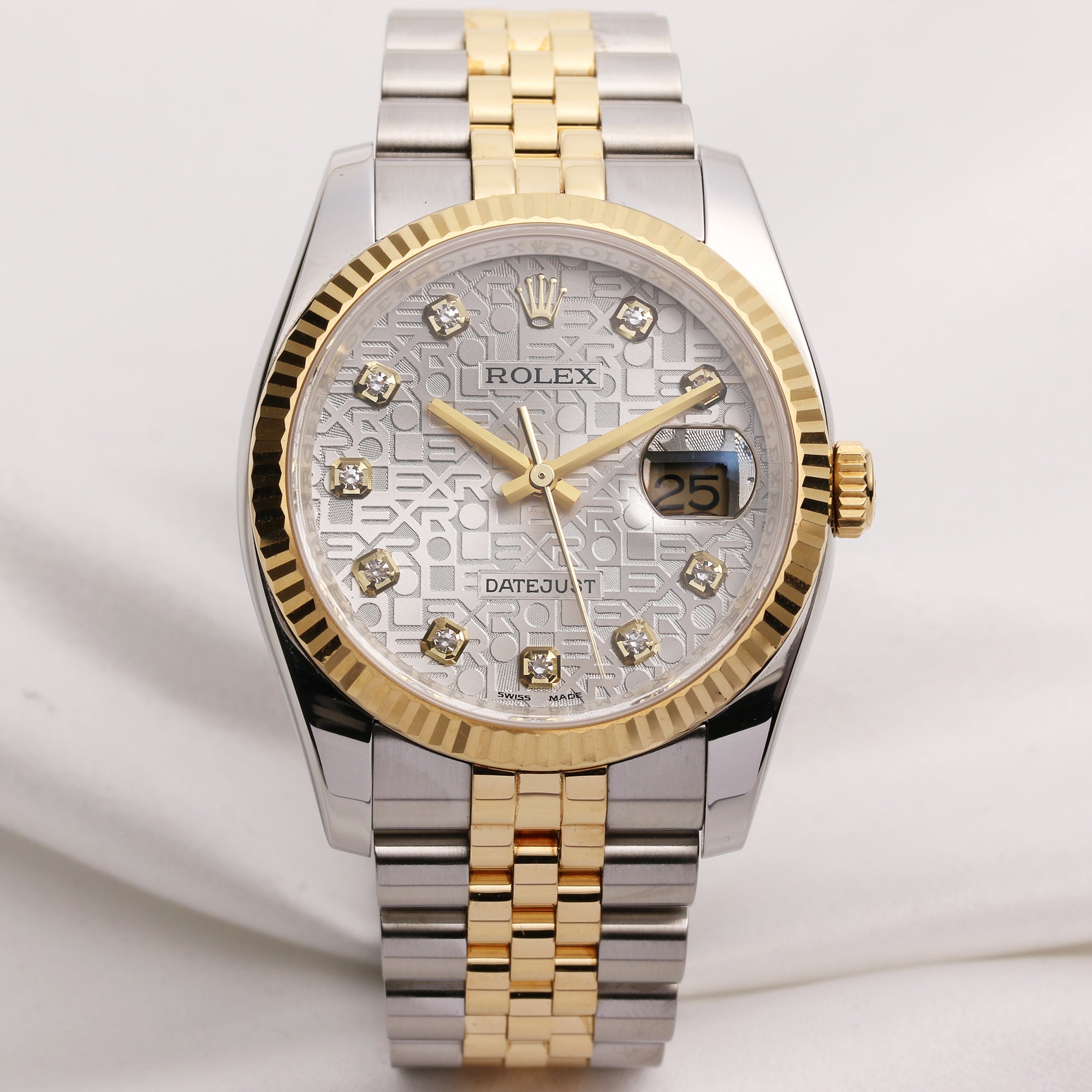 Rolex DateJust 116233 Steel & Gold Jubilee Diamond Second Hand Watch Collectors 1