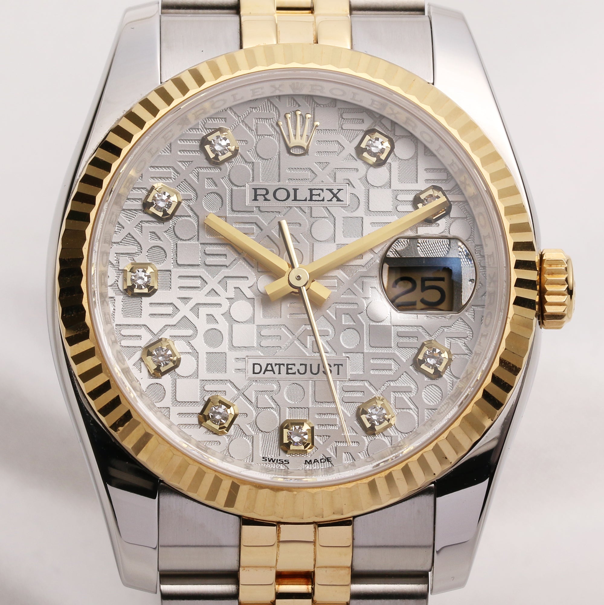 Rolex DateJust 116233 Steel & Gold Jubilee Diamond Second Hand Watch Collectors 2