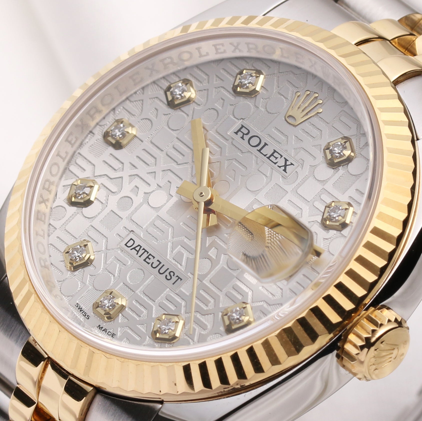 Rolex DateJust 116233 Steel & Gold Jubilee Diamond Second Hand Watch Collectors 4