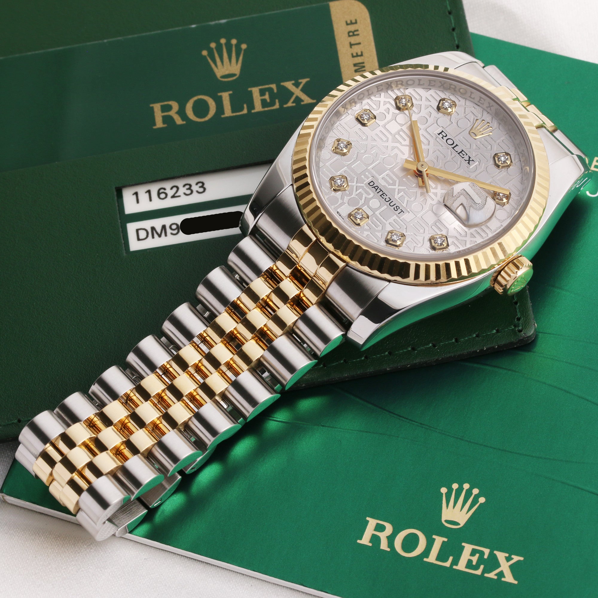 Rolex DateJust 116233 Steel & Gold Jubilee Diamond Second Hand Watch Collectors 7