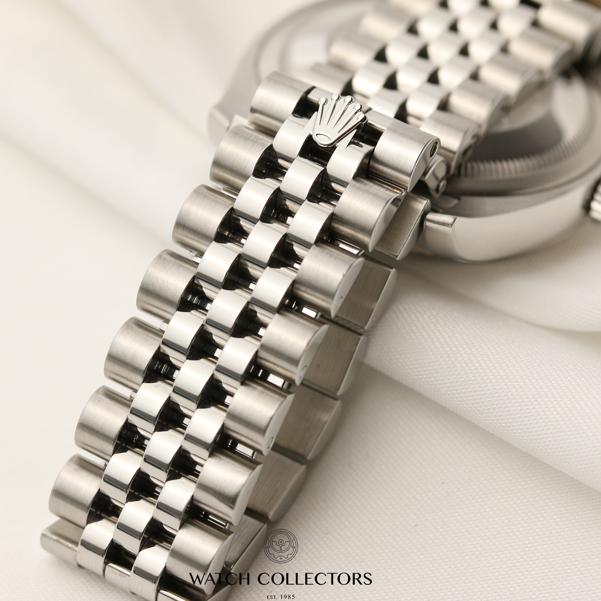 Rolex DateJust 116234 Stainless Steel 18K White Gold Bezel Black Diamond Dial Second Hand Watch Collectors 10