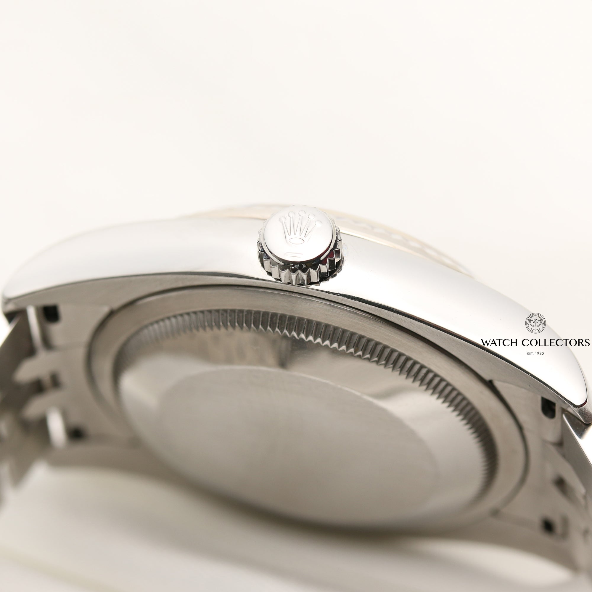 Rolex DateJust 116234 Stainless Steel 18K White Gold Bezel Black Diamond Dial Second Hand Watch Collectors 5