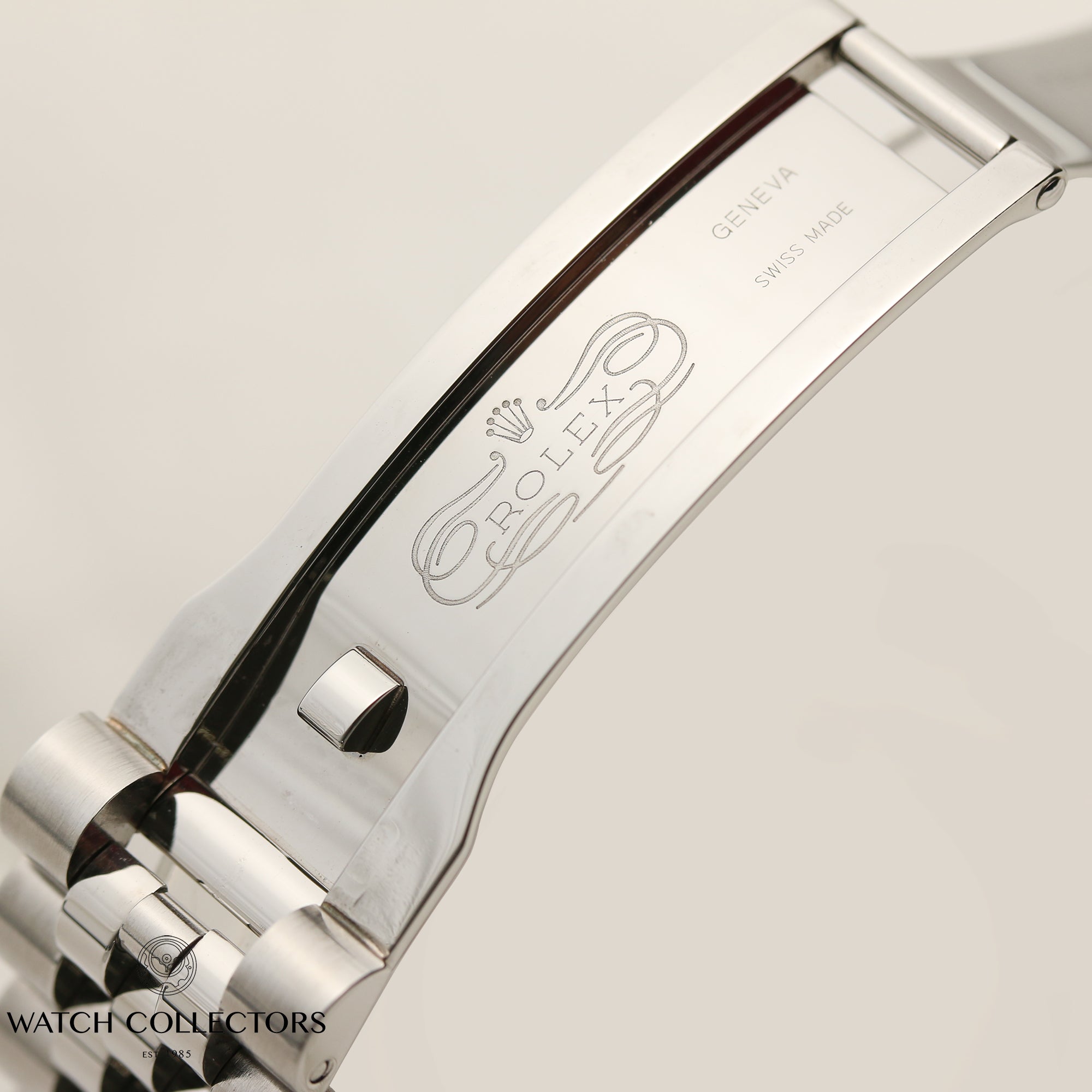 Rolex DateJust 116234 Stainless Steel 18K White Gold Bezel Black Diamond Dial Second Hand Watch Collectors 9