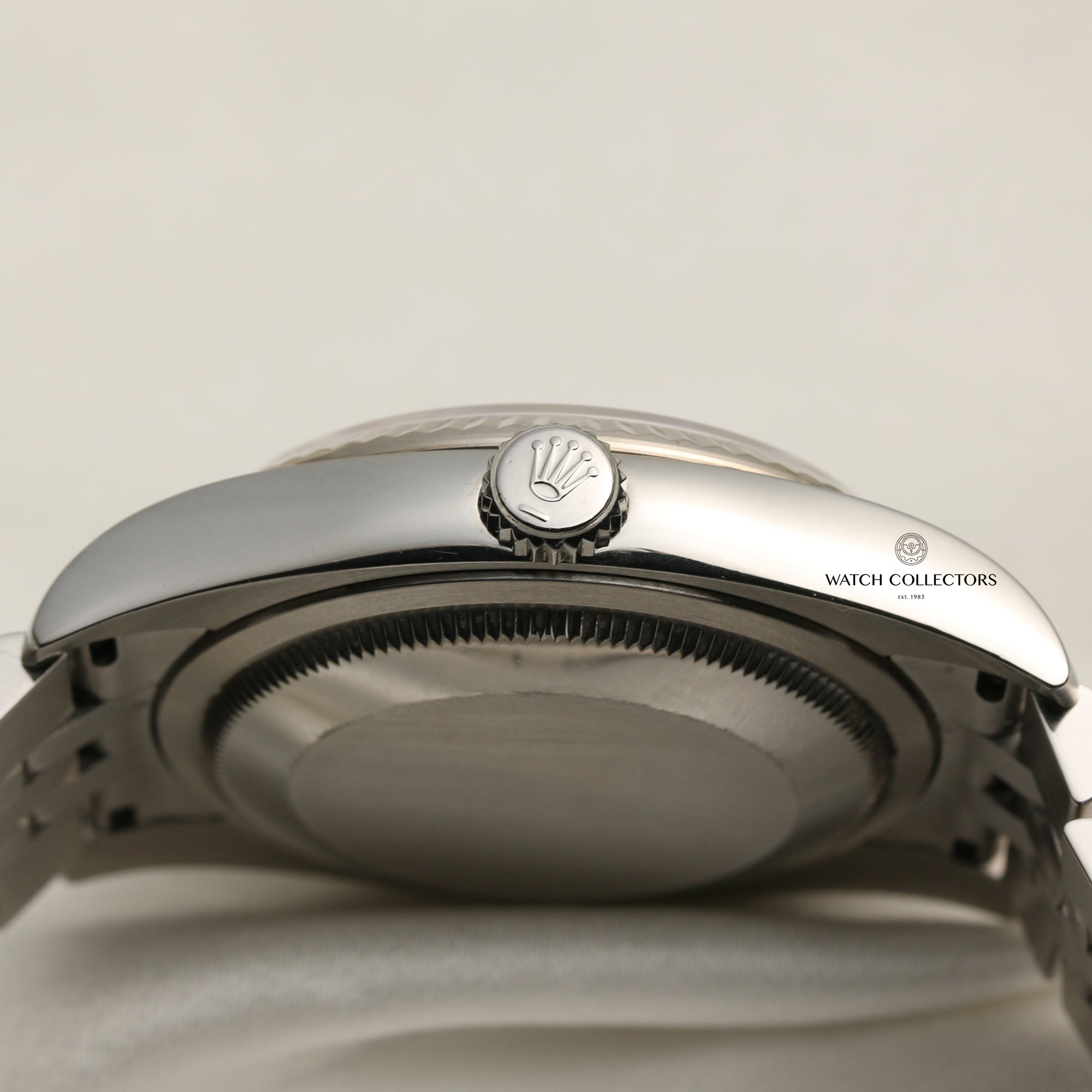 Rolex DateJust 116234 Stainless Steel 18K White Gold Bezel Silver Diamond Dial Second Hand Watch Collectors 6