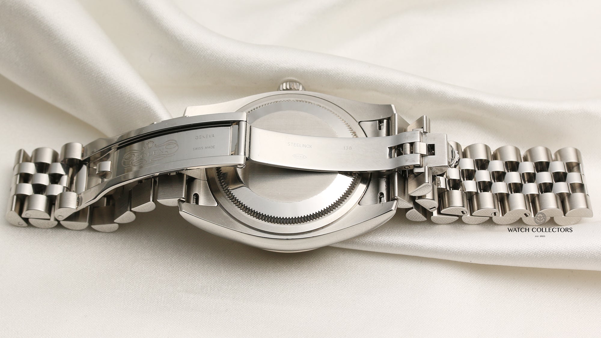 Rolex DateJust 116234 Stainless Steel 18K White Gold Bezel Silver Diamond Dial Second Hand Watch Collectors 8