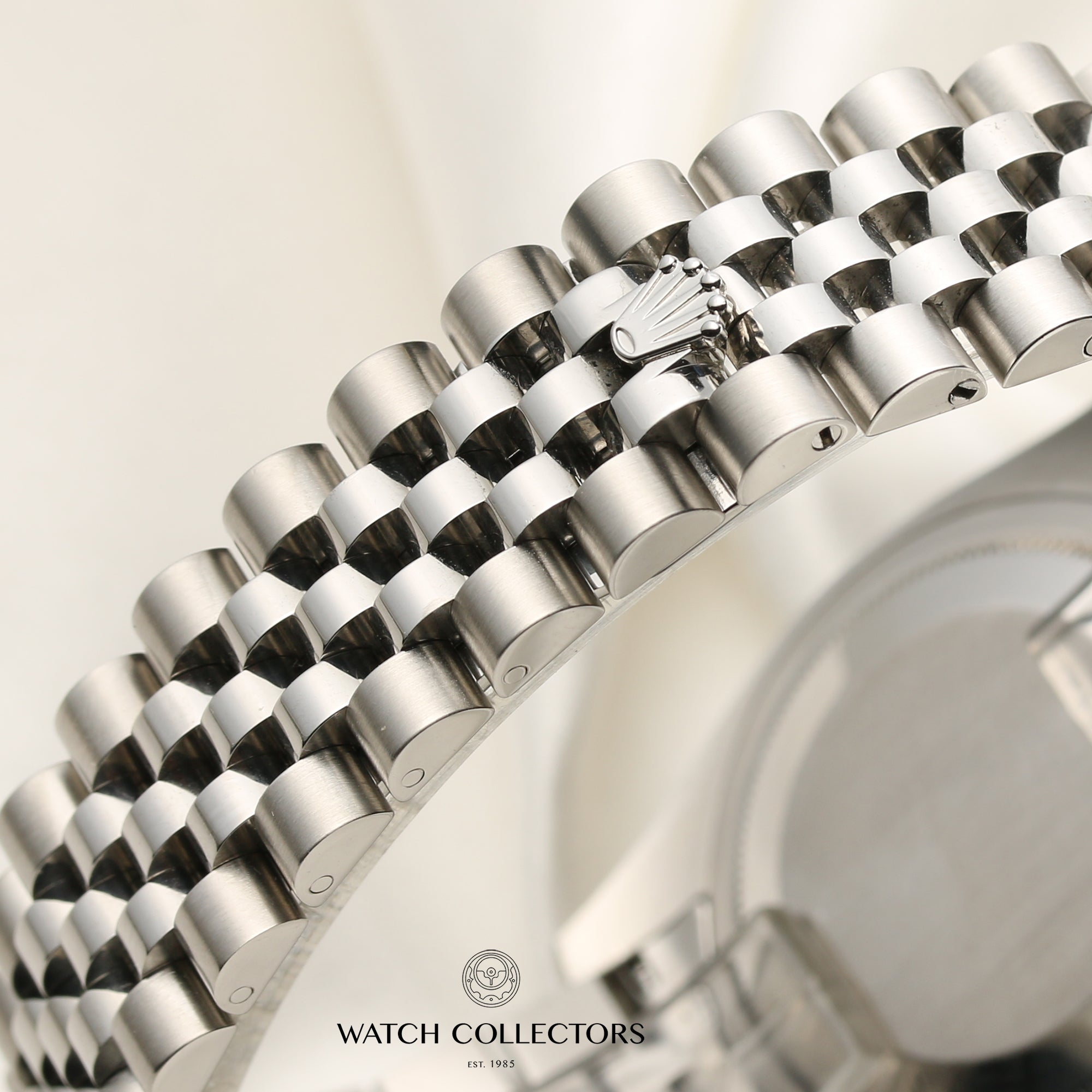 Rolex DateJust 116234 Stainless Steel 18K White Gold Bezel Silver Diamond Dial Second Hand Watch Collectors 9