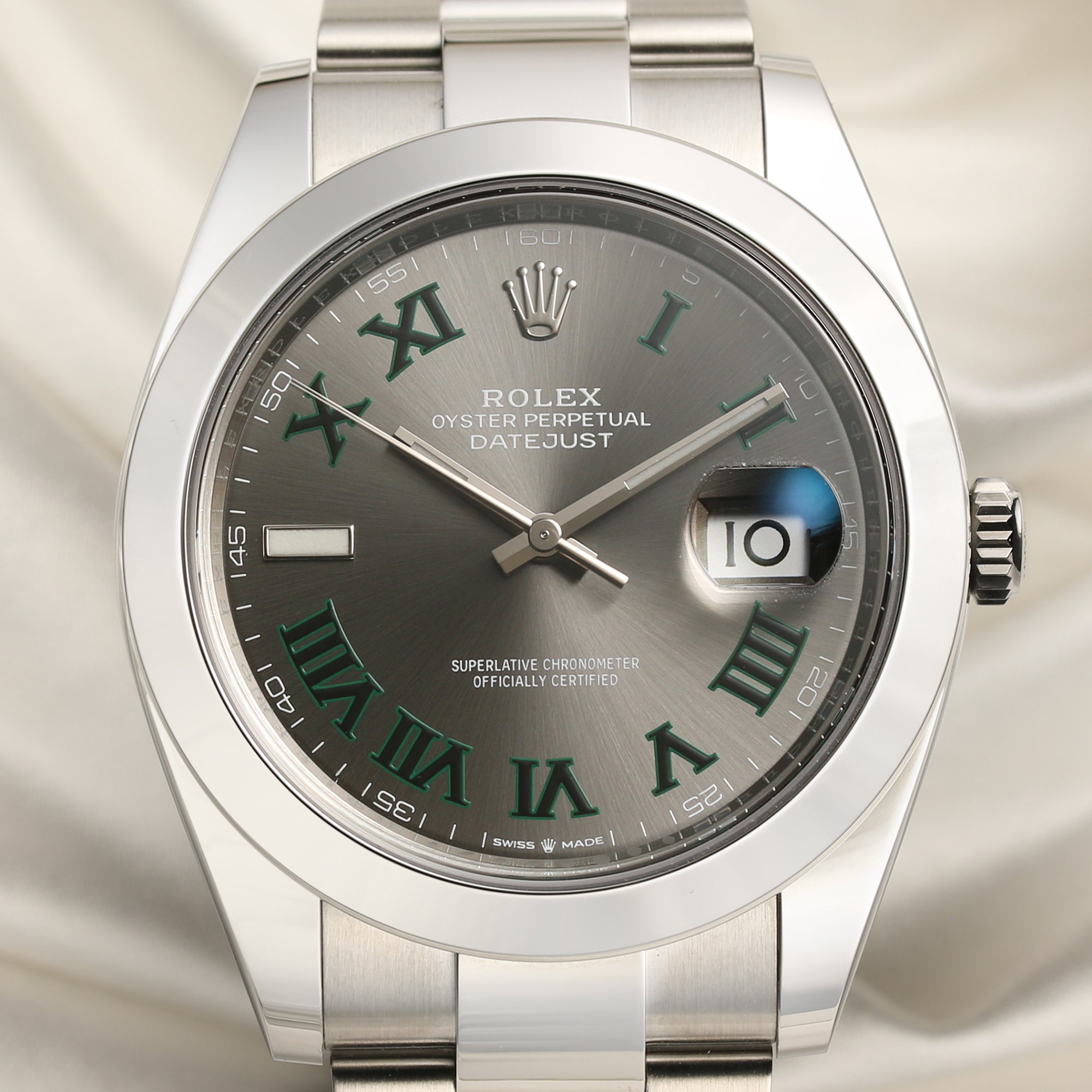Rolex DateJust 126300 Wimbledon Stainless Steel Second Hand Watch Collectors 2