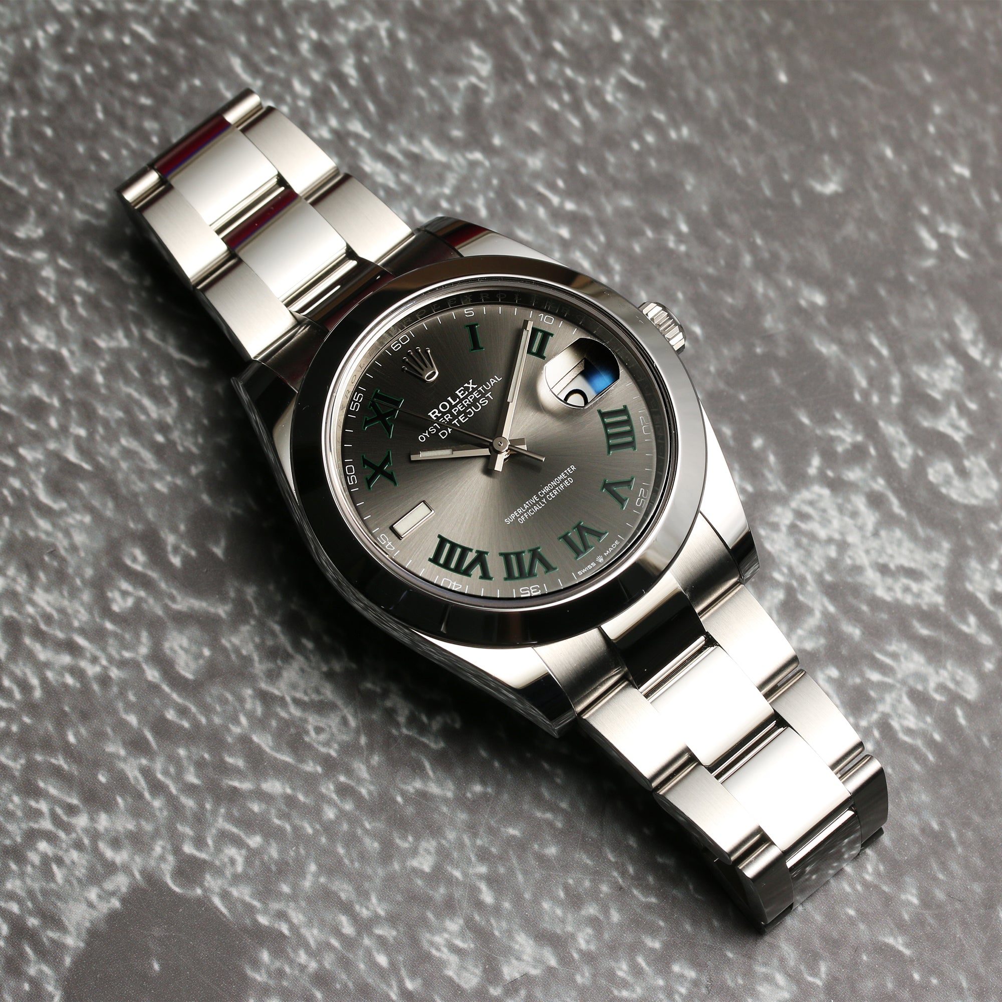 Rolex DateJust 126300 Wimbledon Stainless Steel Second Hand Watch Collectors 3