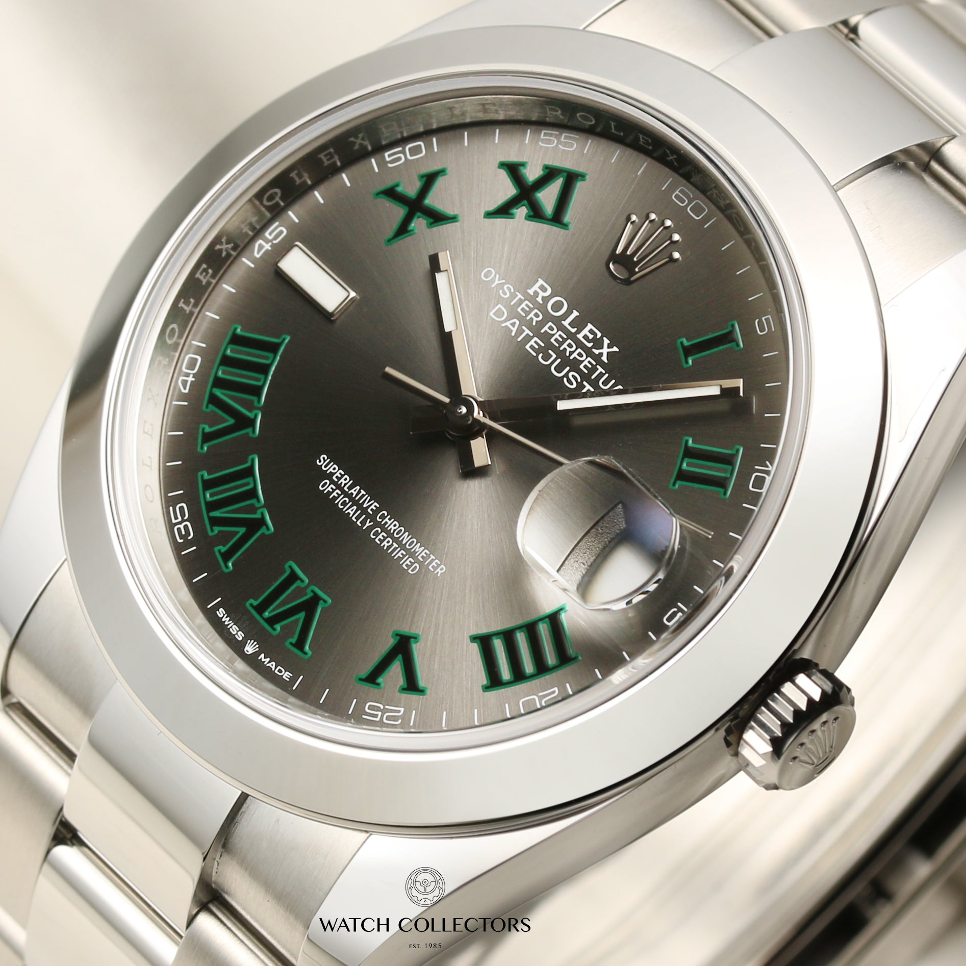 Rolex DateJust 126300 Wimbledon Stainless Steel Second Hand Watch Collectors 4