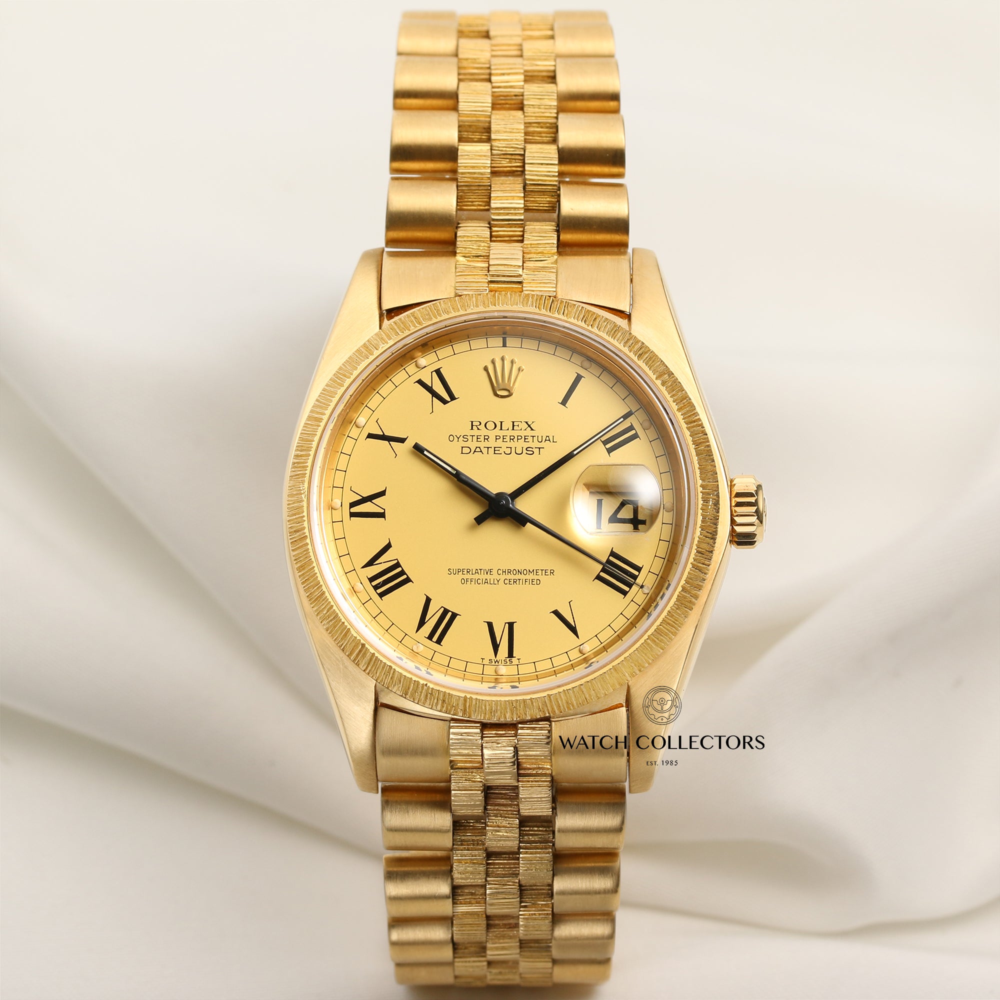 Rolex-DateJust-16078-18K-Yellow-Gold-Bark-Jubilee-Bracelet-Second-Hand-Watch-Collectors-1