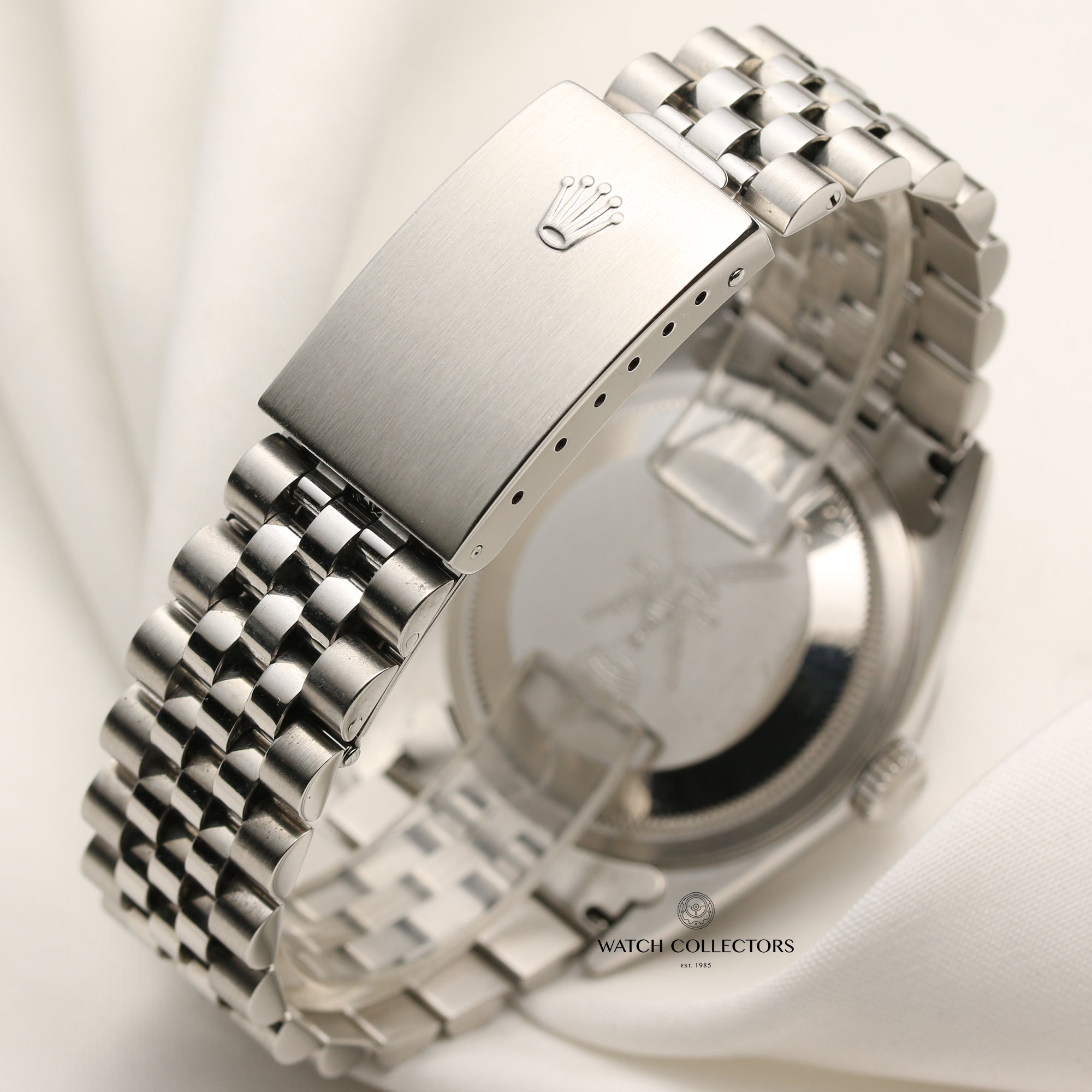 Rolex DateJust 16220 Engine Turned Bezel Stainless Steel Second Hand Watch Collectors 6