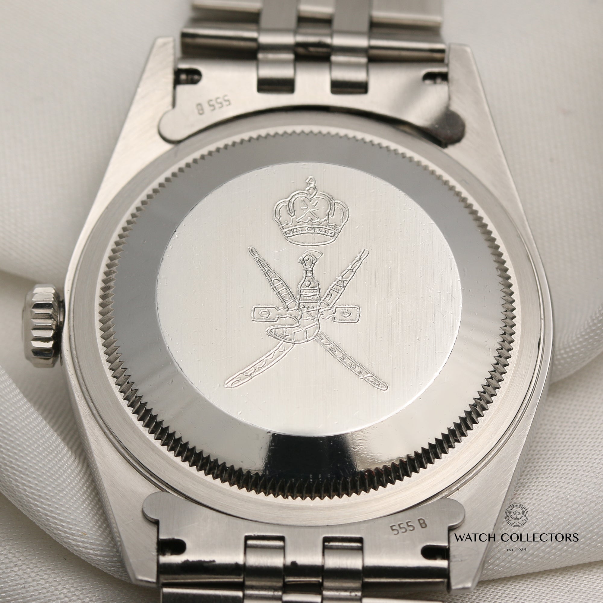 Rolex DateJust 16220 Engine Turned Bezel Stainless Steel Second Hand Watch Collectors 7