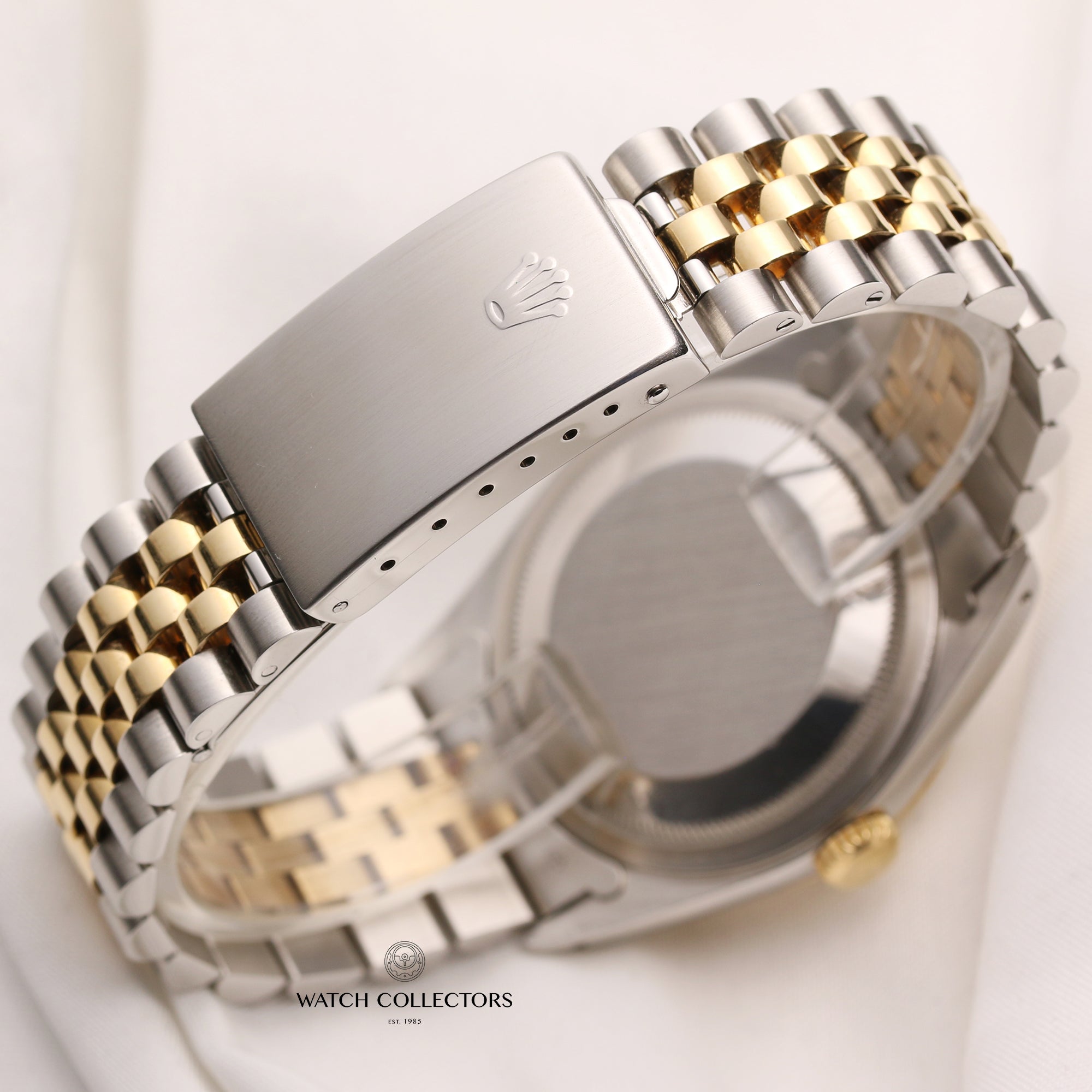 Rolex-DateJust-16233-Steel-Gold-Champagne-Diamond-Dial-E77-Second-Hand-Watch-Collectors-5