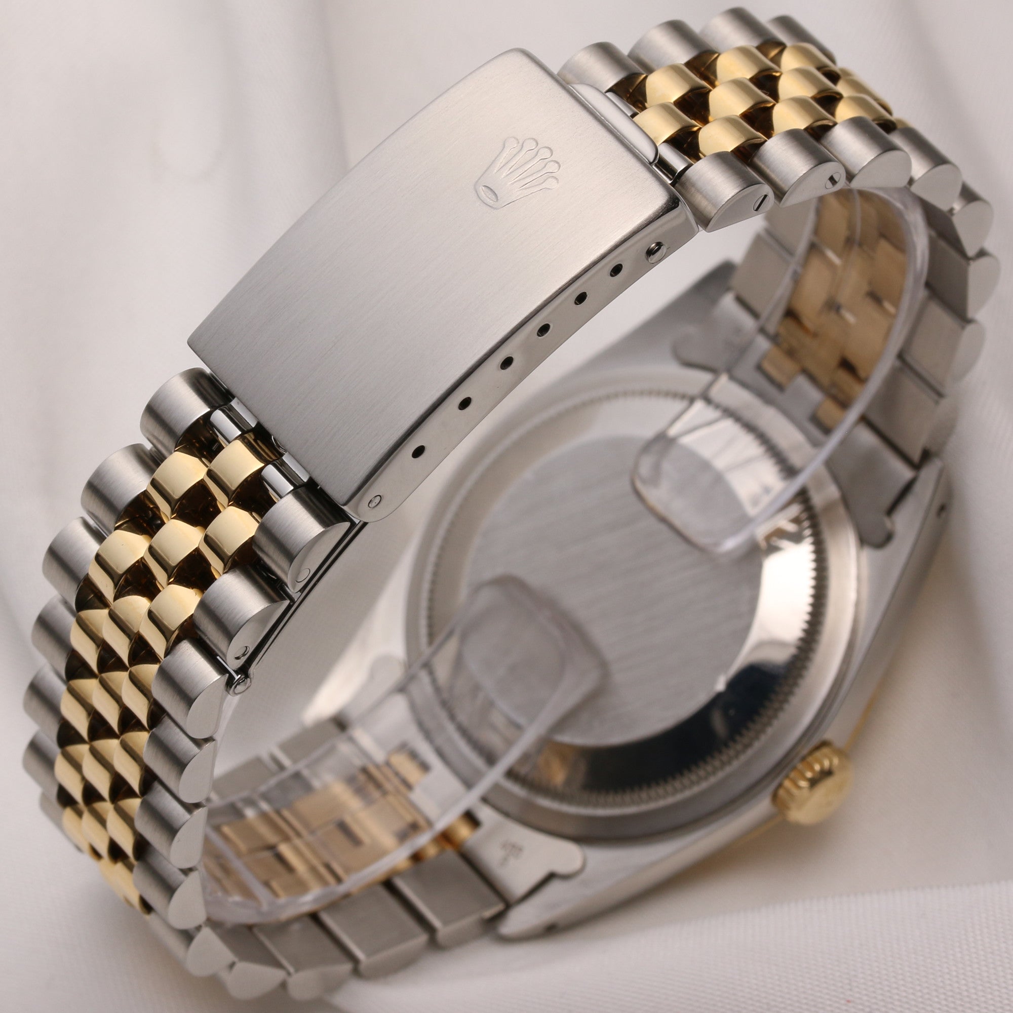 Rolex DateJust 16233 Steel & Gold Champagne Diamond Dial Second Hand Watch Collectors 5