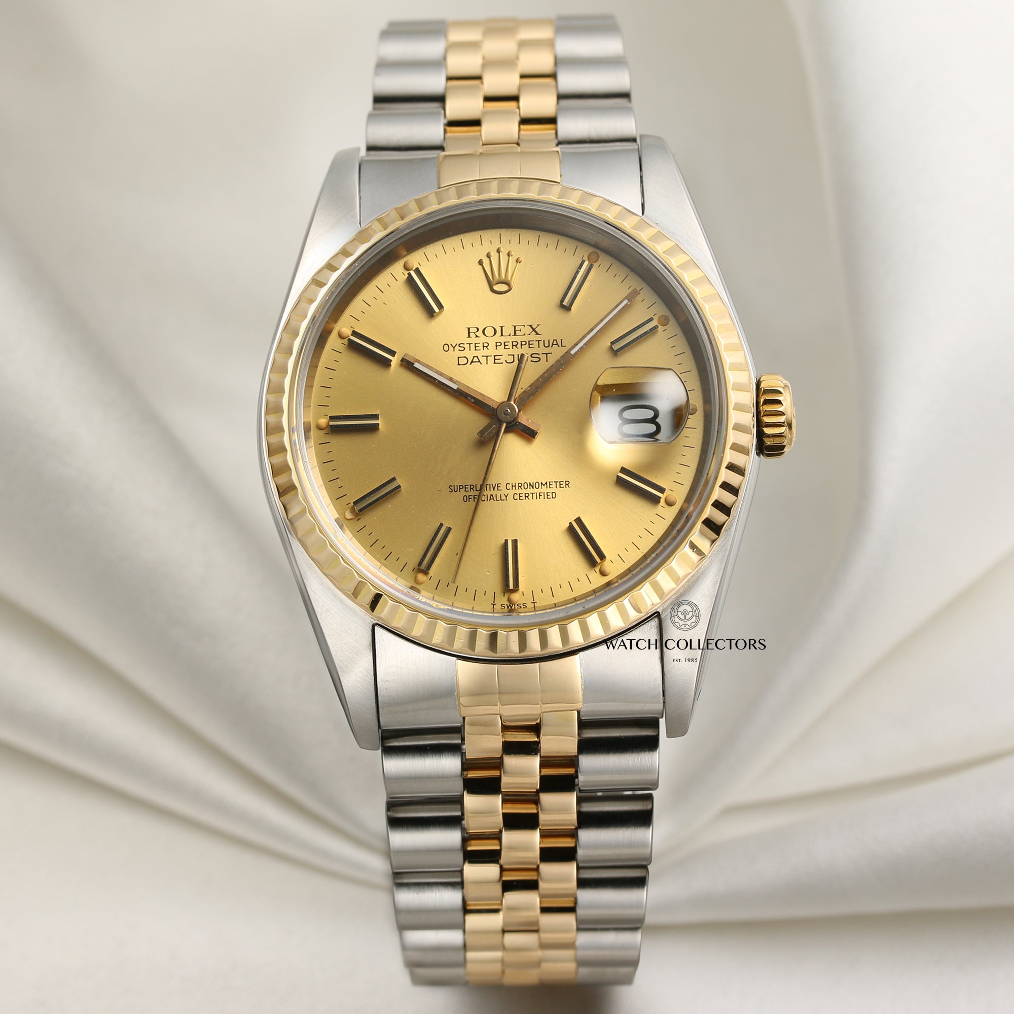 Rolex DateJust 16233 Steel & Gold Second Hand Watch Collectors 1