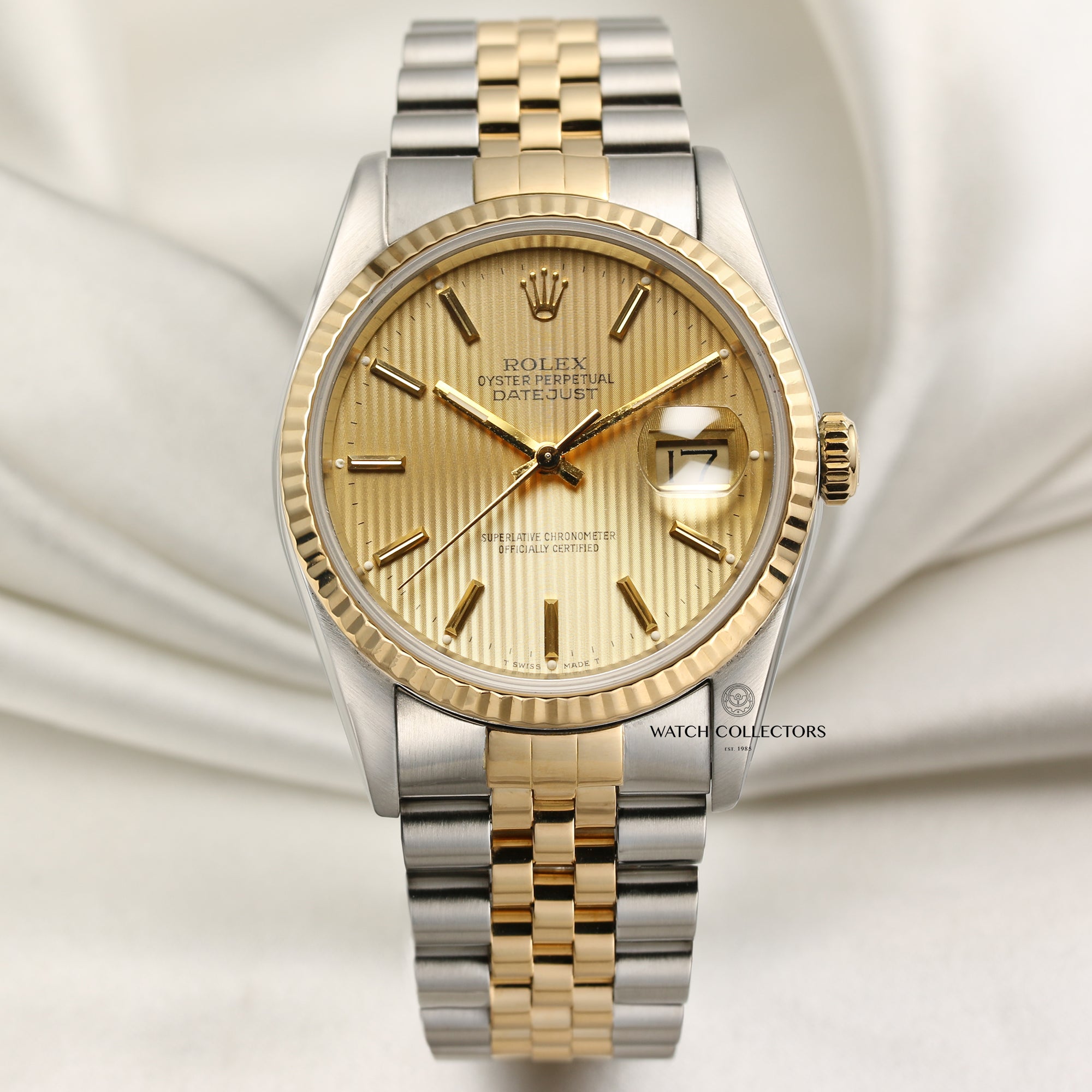 Rolex DateJust 16233 Steel & Gold Second Hand Watch Collectors 1