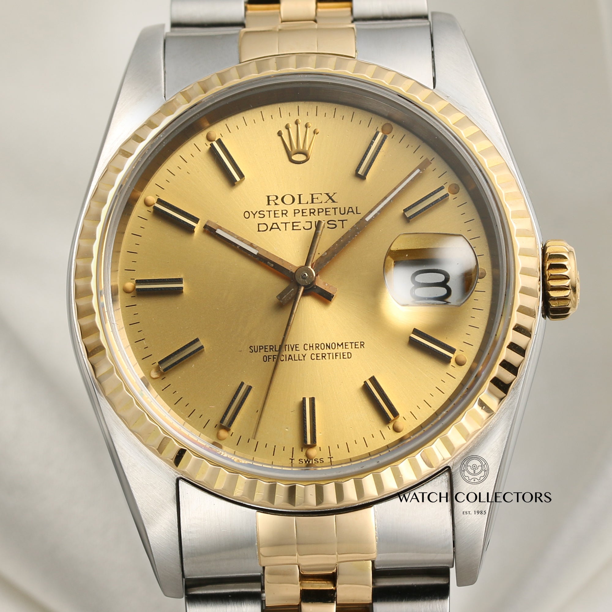Rolex DateJust 16233 Steel & Gold Second Hand Watch Collectors 2