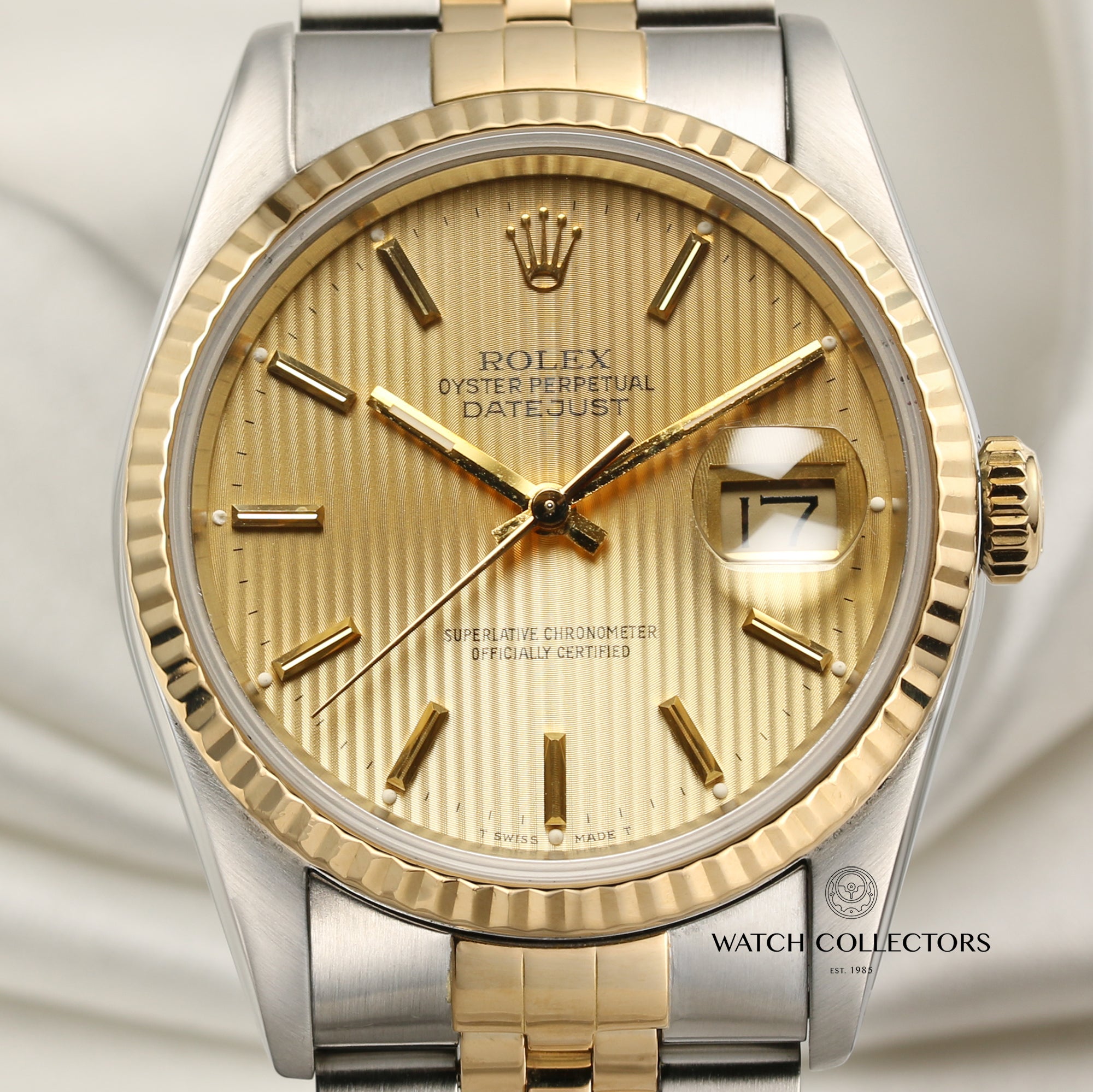 Rolex DateJust 16233 Steel & Gold Second Hand Watch Collectors 2