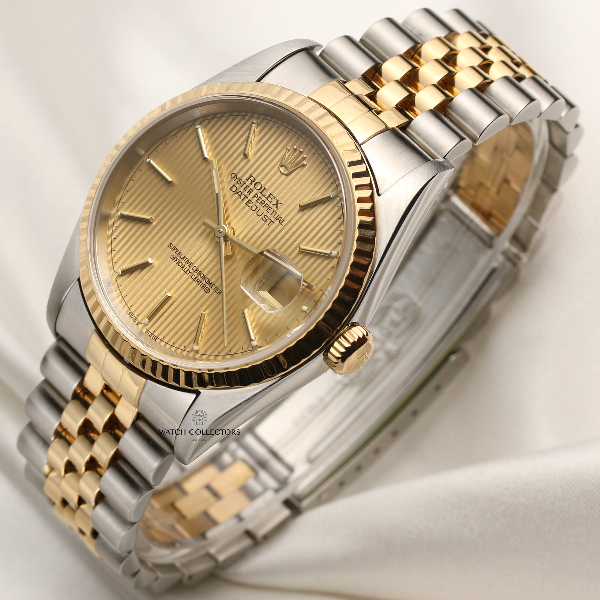 Rolex DateJust 16233 Steel & Gold Second Hand Watch Collectors 3