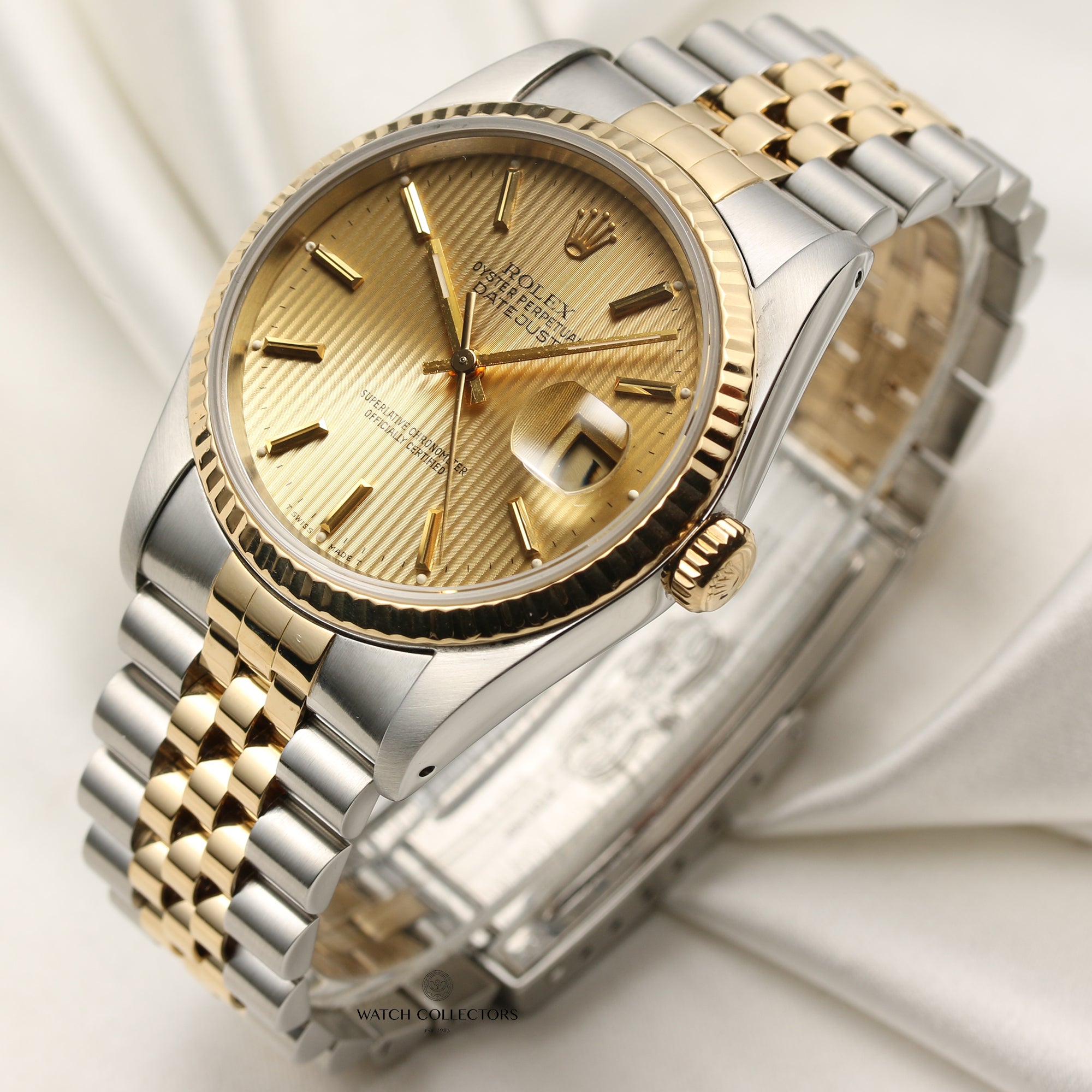 Rolex DateJust 16233 Steel & Gold Second Hand Watch Collectors 3