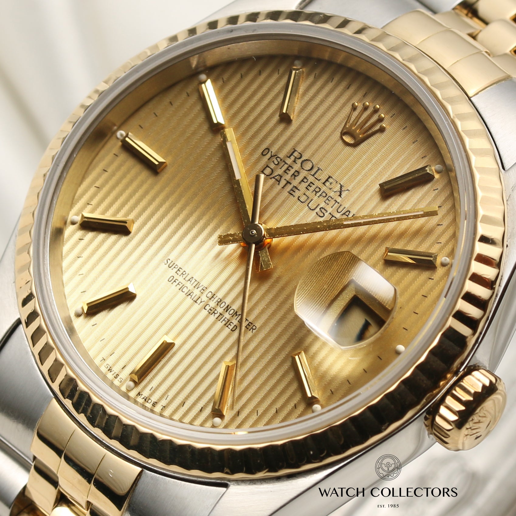 Rolex DateJust 16233 Steel & Gold Second Hand Watch Collectors 4