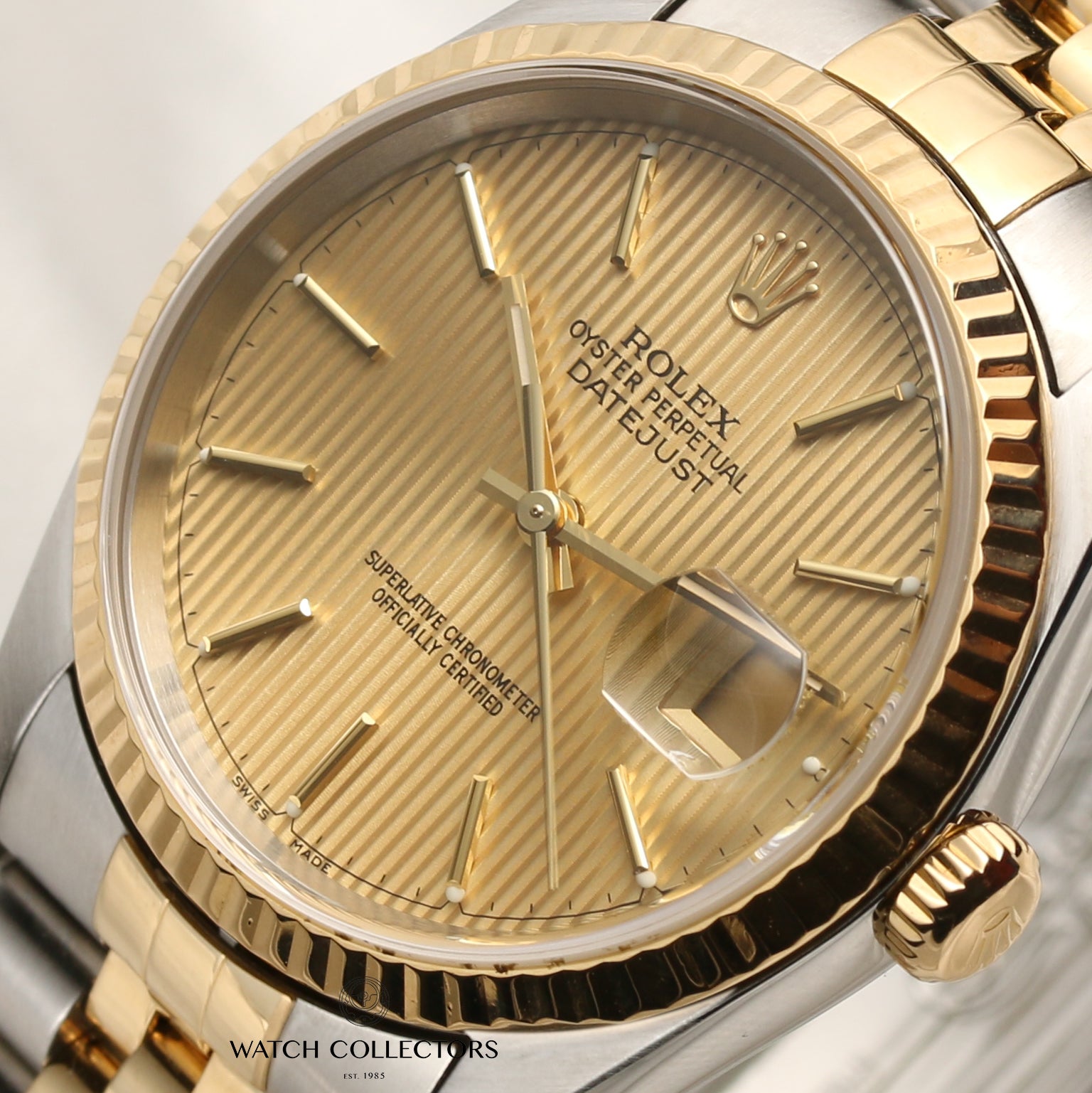 Rolex DateJust 16233 Steel & Gold Second Hand Watch Collectors 4