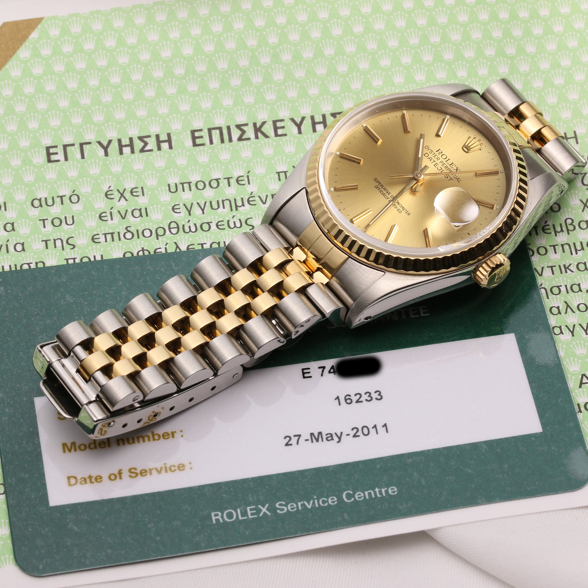 Rolex DateJust 16233 Steel & Gold Second Hand Watch Collectors 7