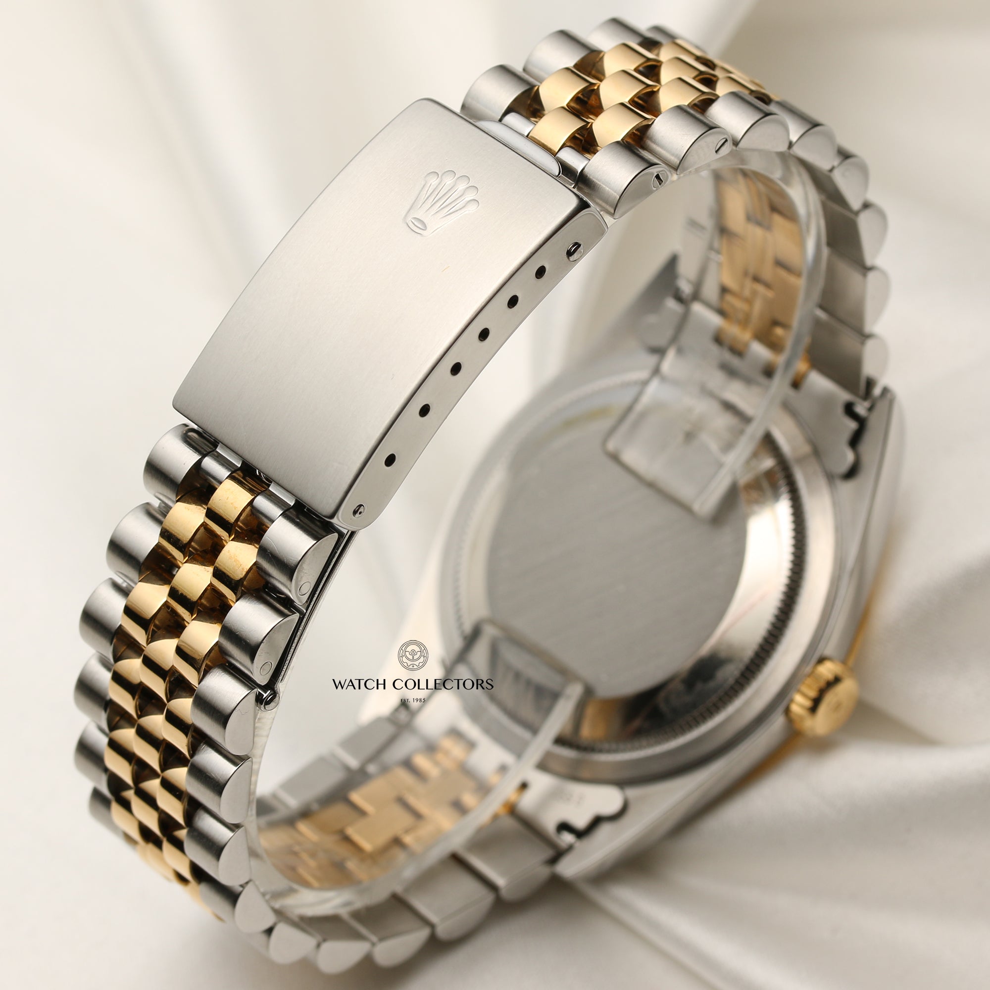 Rolex DateJust 16233 Steel & Gold Silver Diamond Dial Second Hand Watch Collectors 7