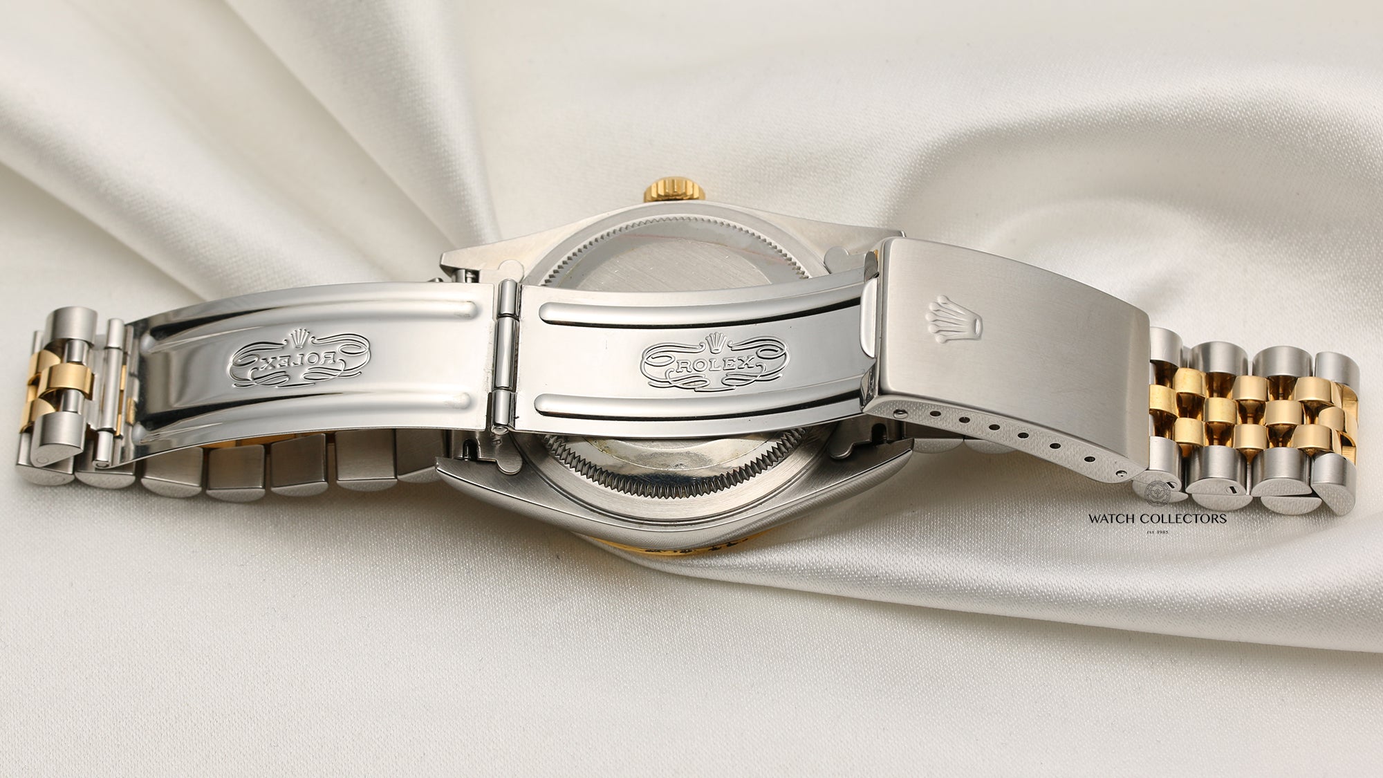 Rolex DateJust 16233 Steel & Gold Silver Diamond Dial Second Hand Watch Collectors 8