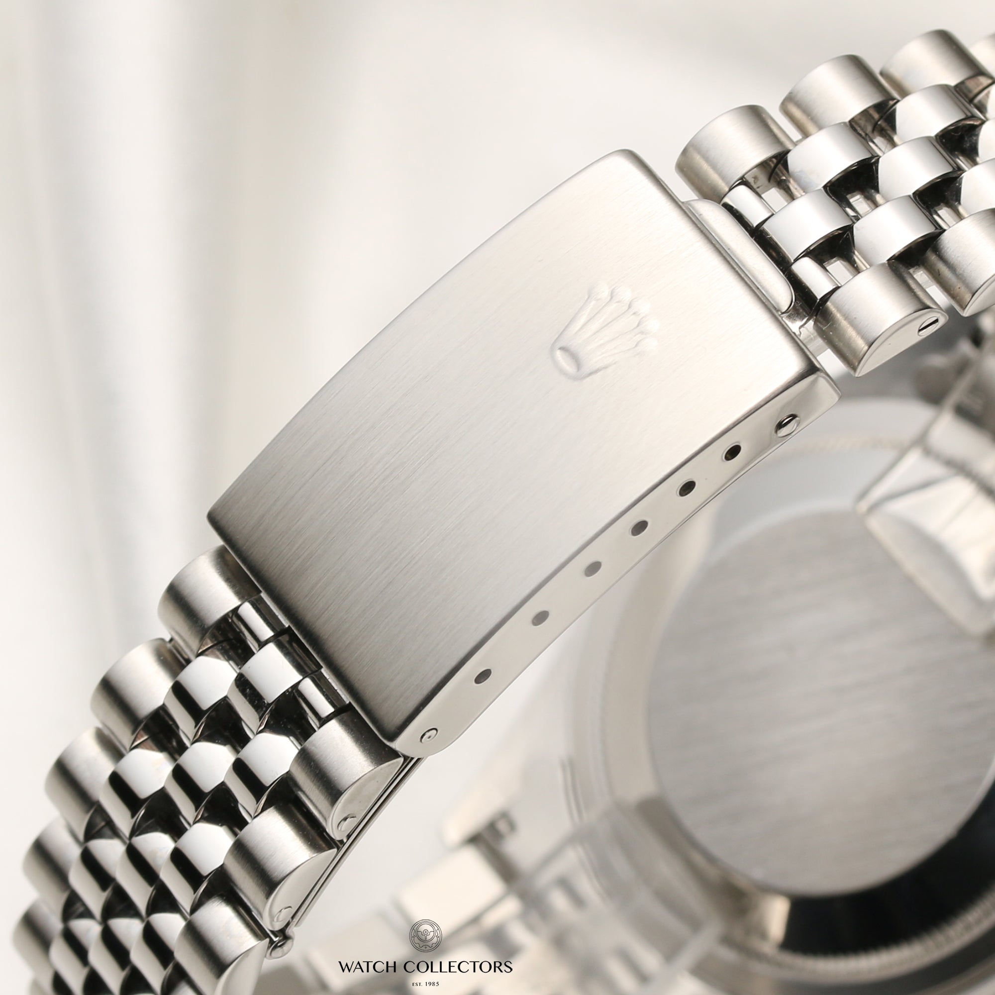 Rolex DateJust 16234 Stainless Steel 18K White Gold Bezel Second Hand Watch Collectors 7