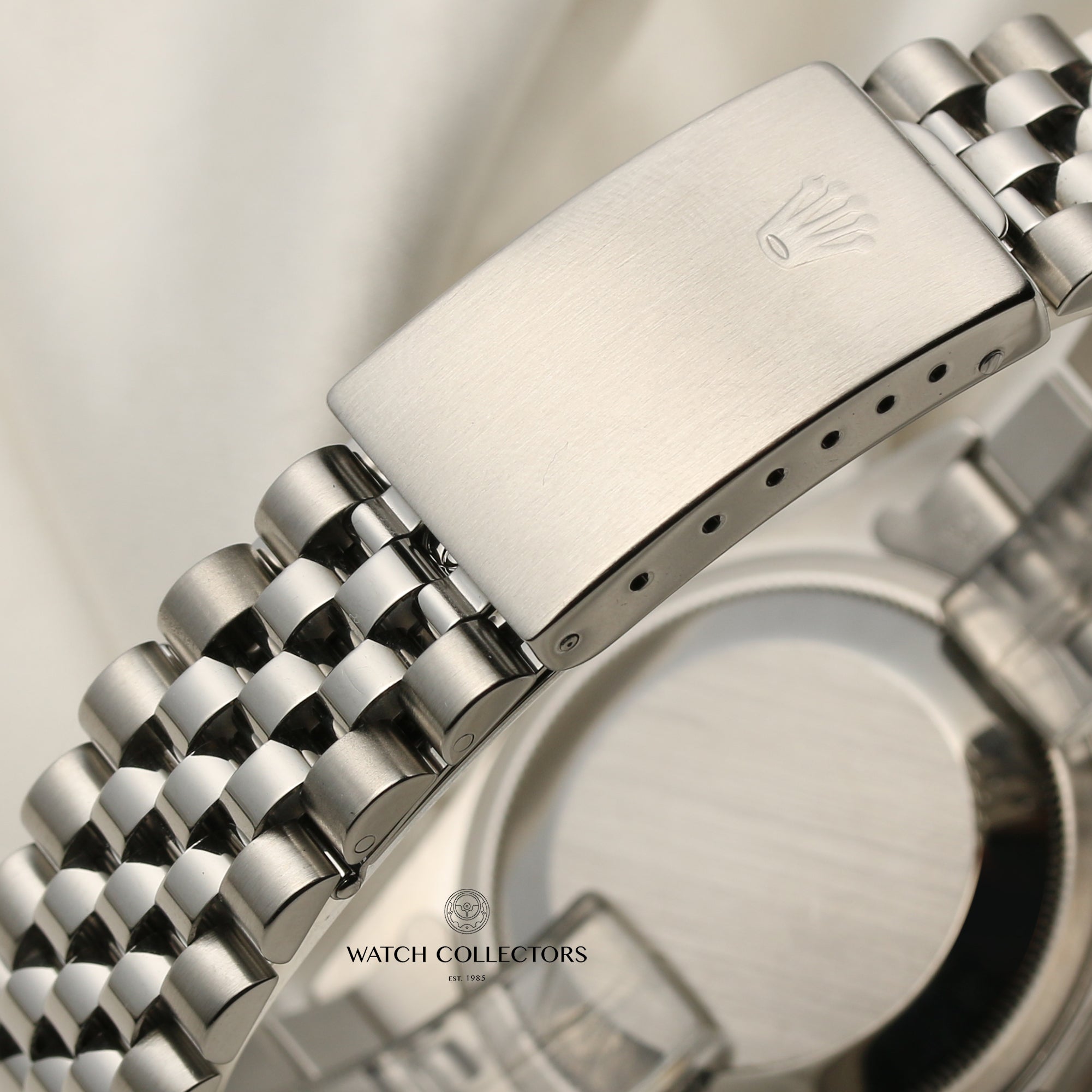 Rolex DateJust 16234 Stainless Steel 18K White Gold Bezel Second Hand Watch Collectors 8