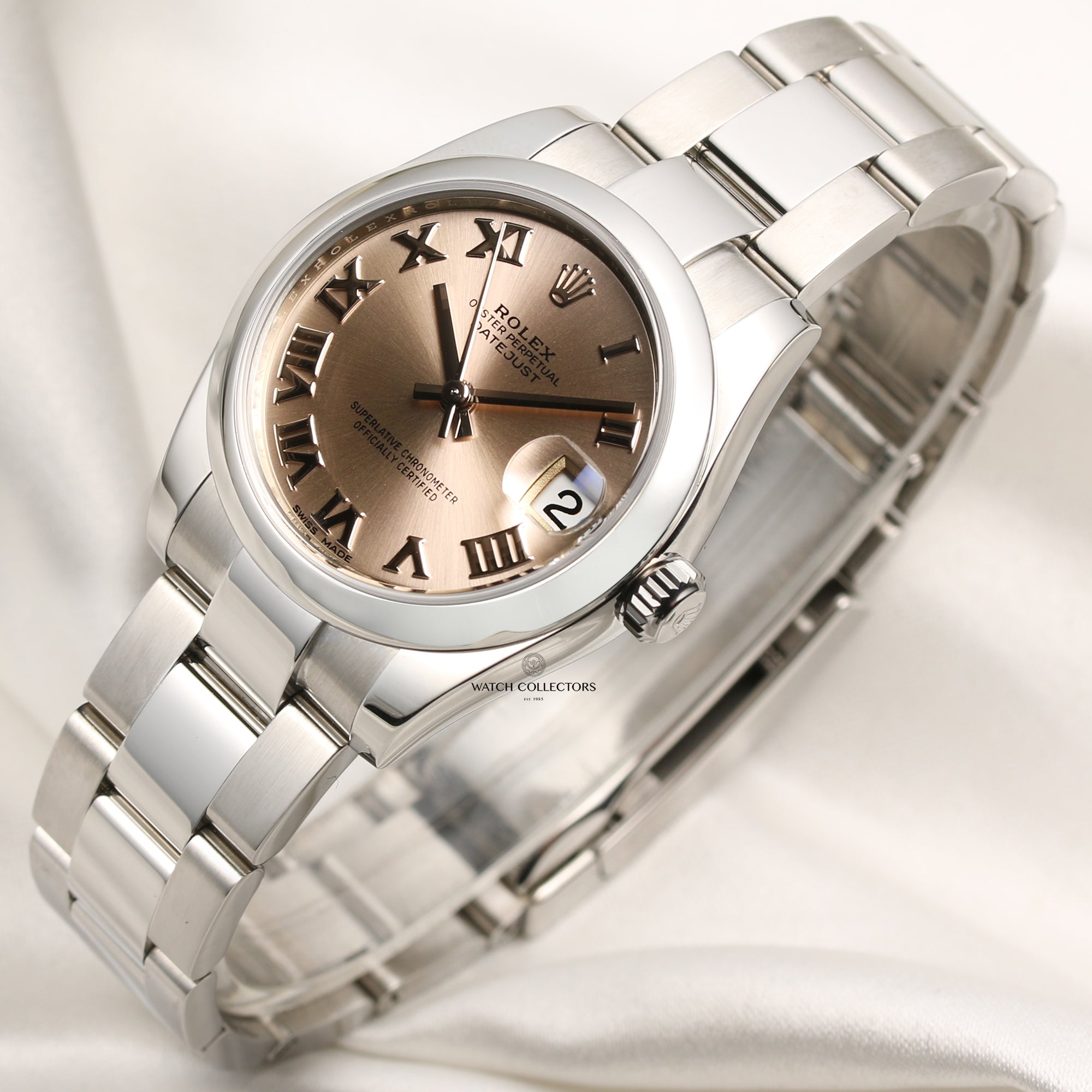 Rolex DateJust 178240 Stainless Steel Oyster Pink Dial Second Hand Watch Collectors 3