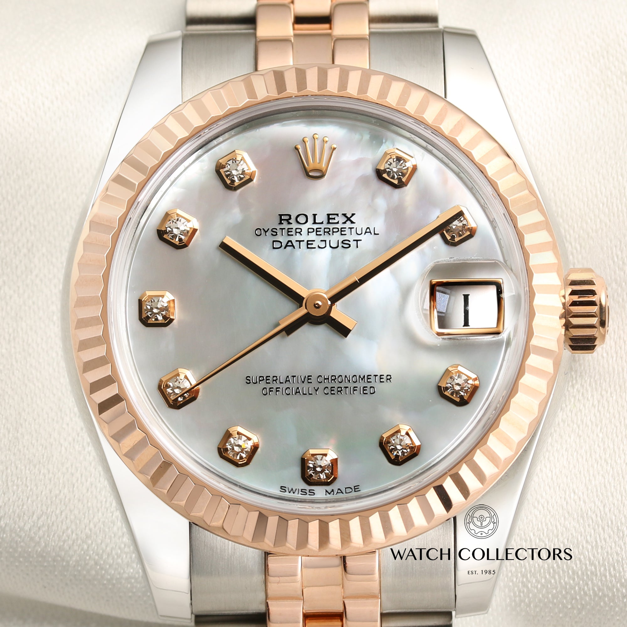 Rolex DateJust 178271 Steel & Rose Gold Second Hand Watch Collectors 2