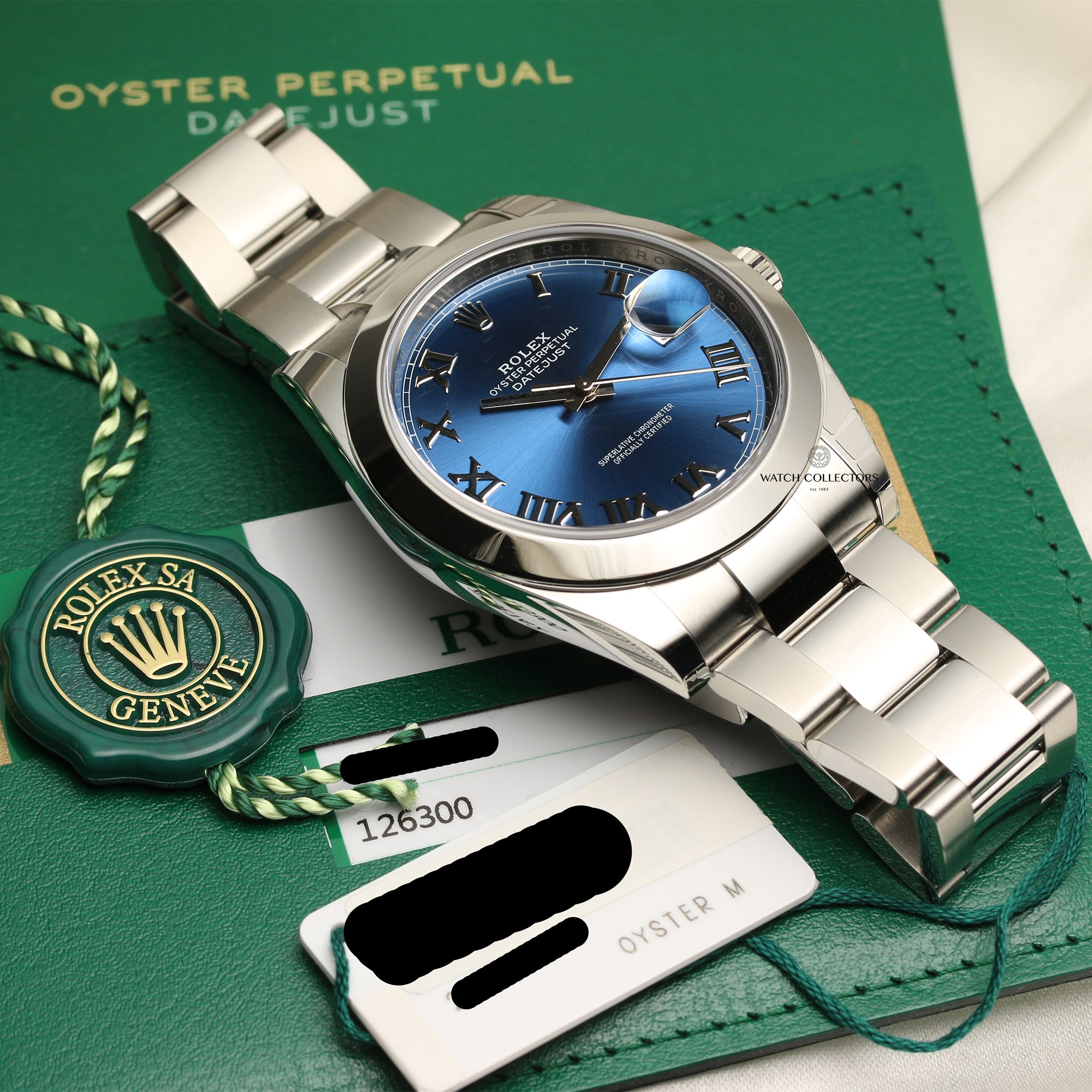 Rolex DateJust 41 126300 Stainless Steel Roman Blue Dial Second Hand Watch Collectors 10