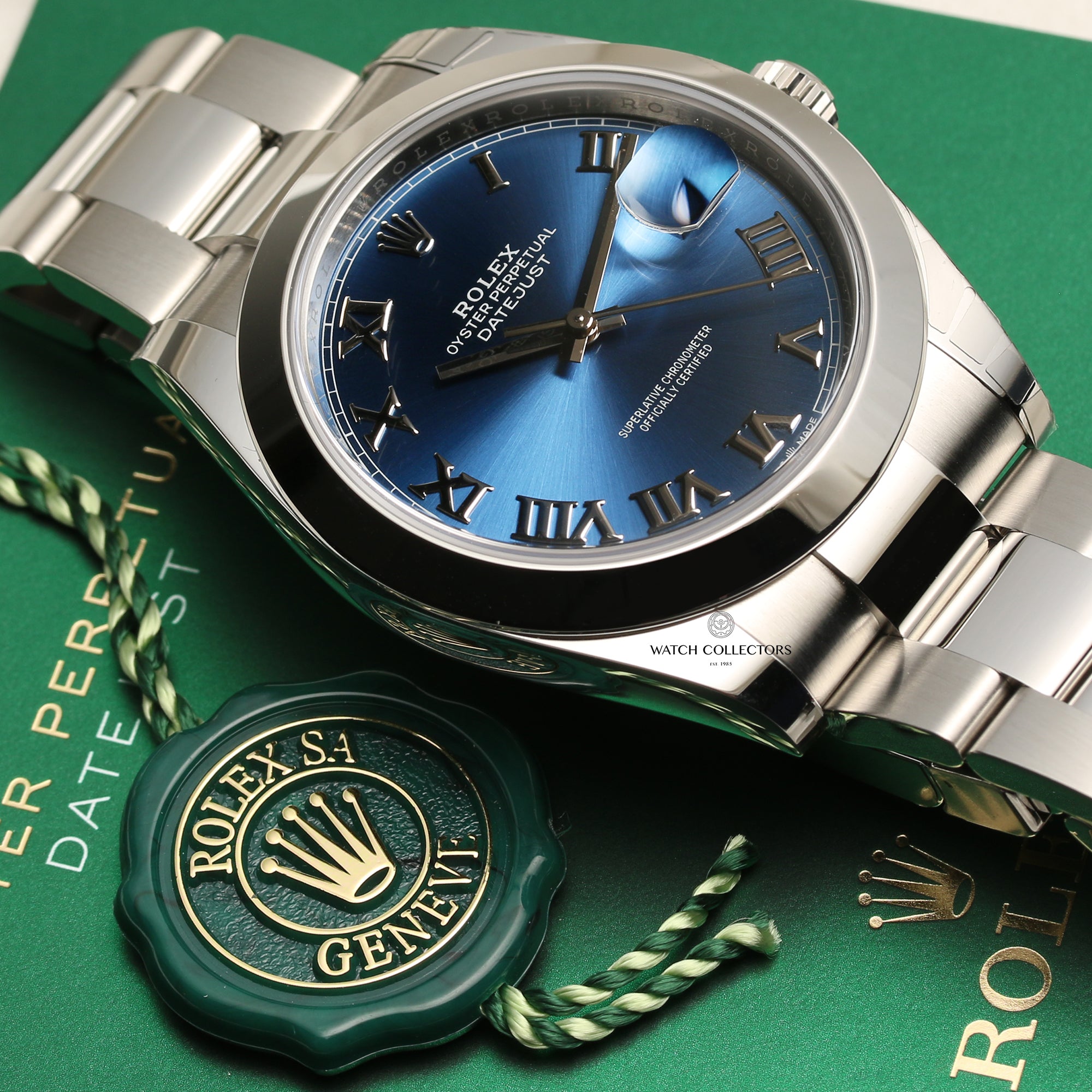 Rolex DateJust 41 126300 Stainless Steel Roman Blue Dial Second Hand Watch Collectors 5