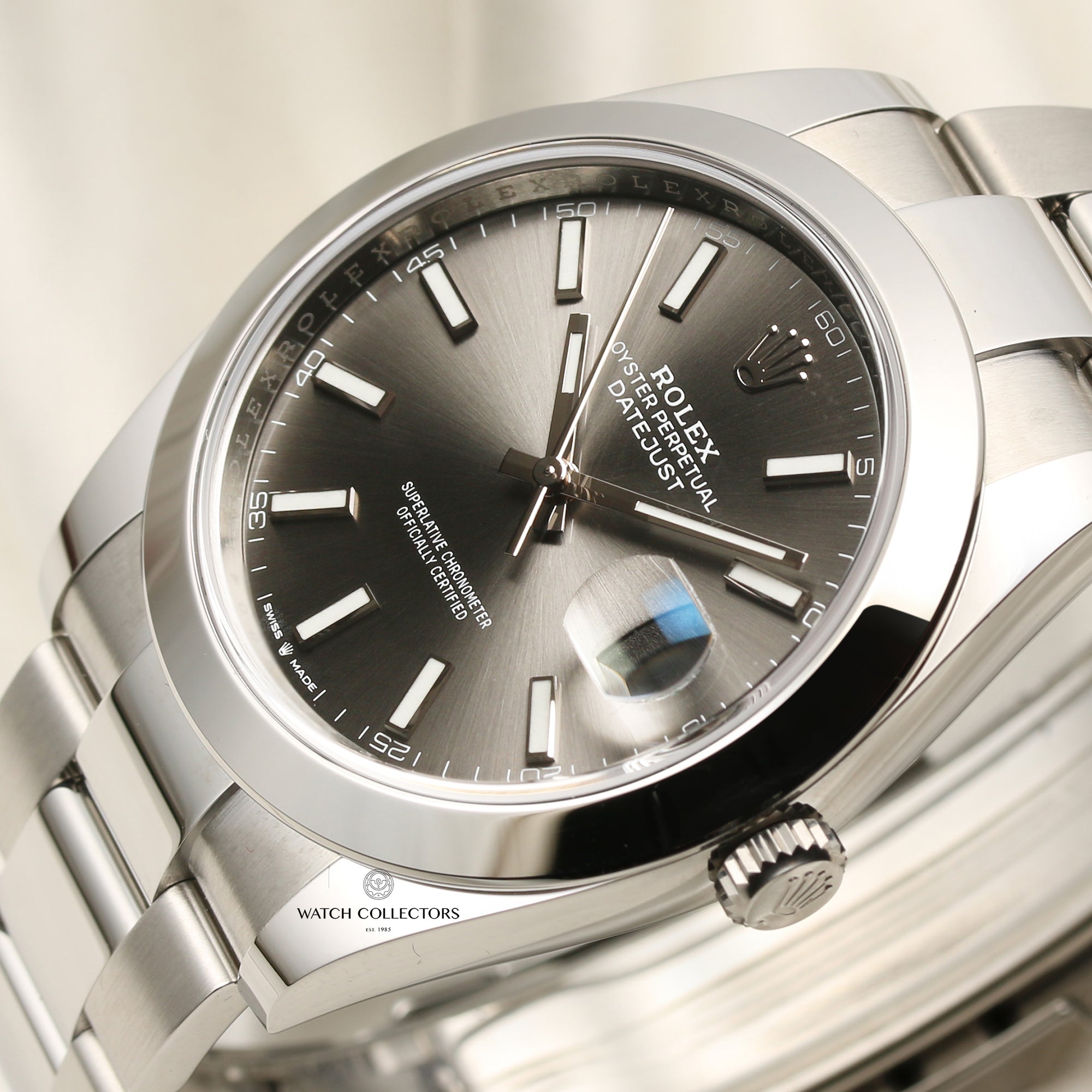 Rolex-DateJust-41-126300-Stainless-Steel-Silver-Dial-Second-Hand-Watch-Collectors-4